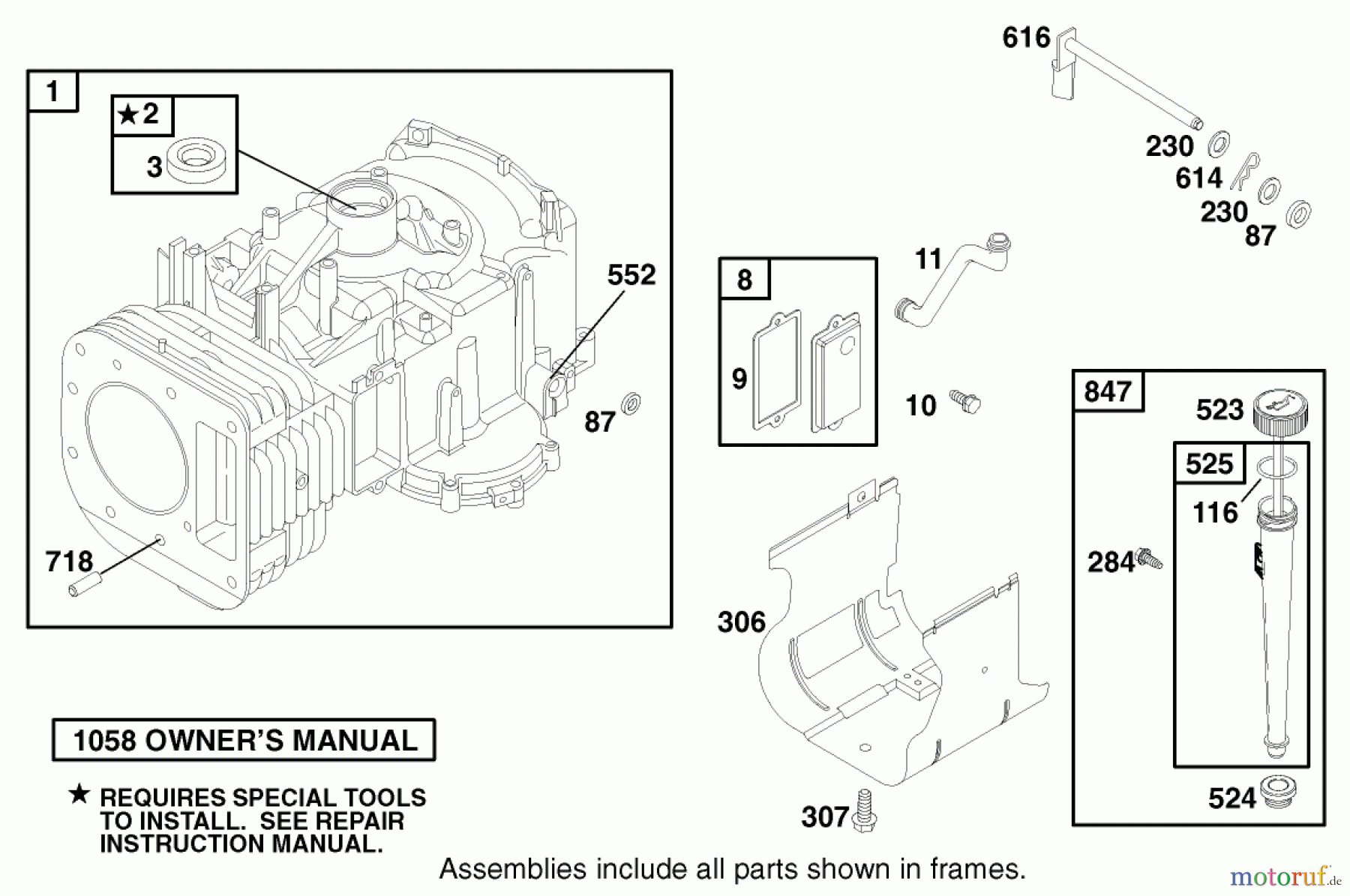  Toro Neu Mowers, Lawn & Garden Tractor Seite 1 71223 (16-38XL) - Toro 16-38XL Lawn Tractor, 2000 (200000001-200999999) ENGINE BRIGGS & STRATTON MODEL 28Q777-0690-E1 #1