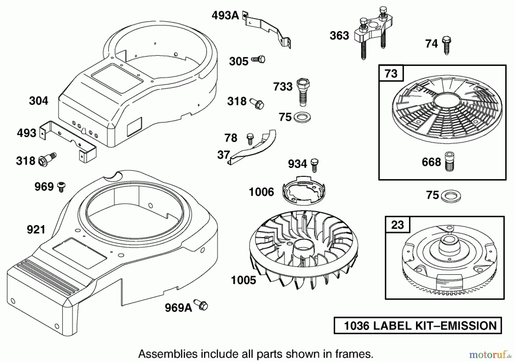  Toro Neu Mowers, Lawn & Garden Tractor Seite 1 71233 (17-44HXL) - Toro 17-44HXL Indy Special Edition Lawn Tractor, 2001 (210000001-210999999) BLOWER HOUSING ASSEMBLY BRIGGS AND STRATTON MODEL 312777-0128-E1