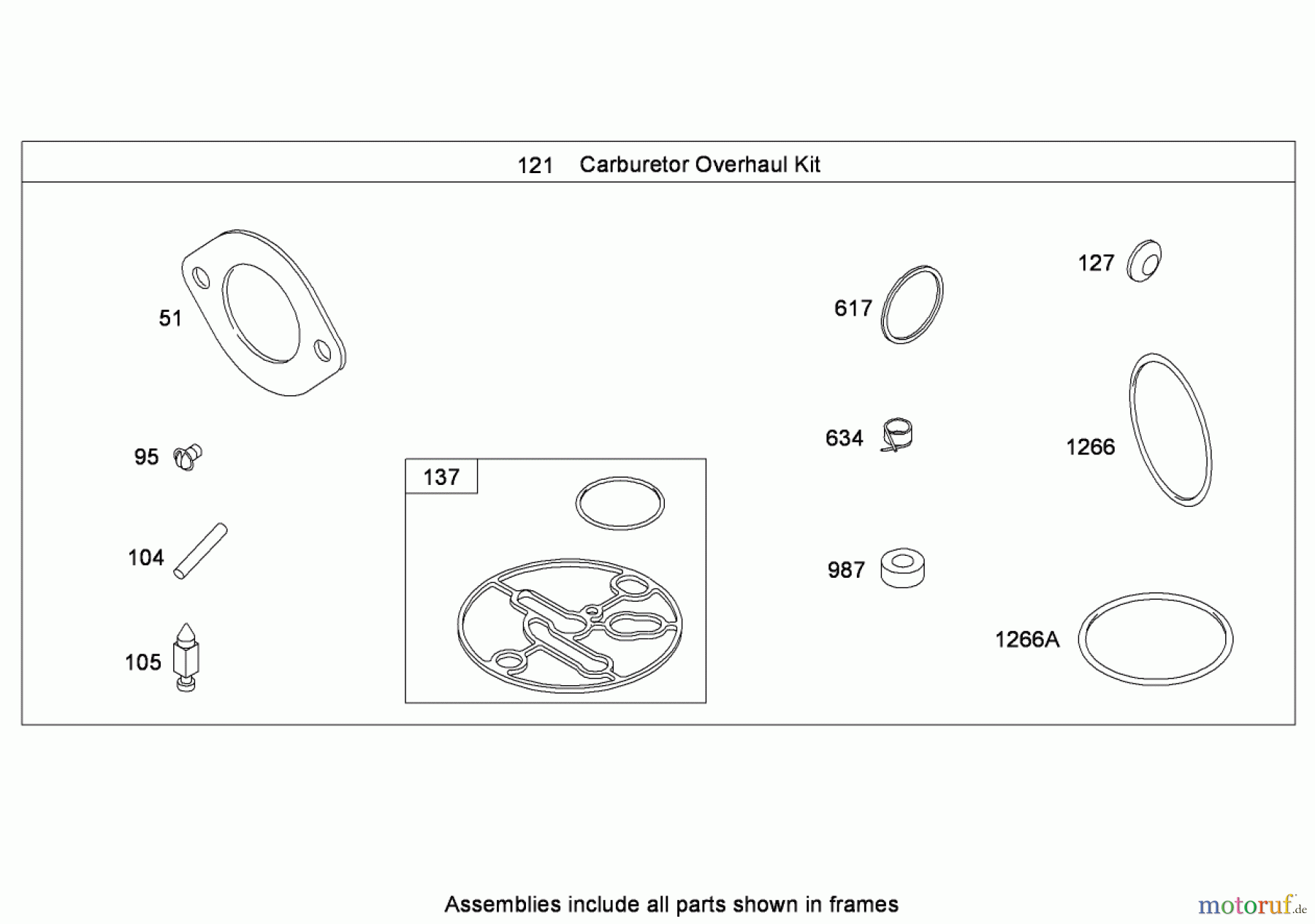  Toro Neu Mowers, Lawn & Garden Tractor Seite 1 71252 (XL 380H) - Toro XL 380H Lawn Tractor, 2009 (290000001-290999999) CARBURETOROVERHAUL KIT (NIKKI) BRIGGS AND STRATTON MODEL 31E777-0130-E1