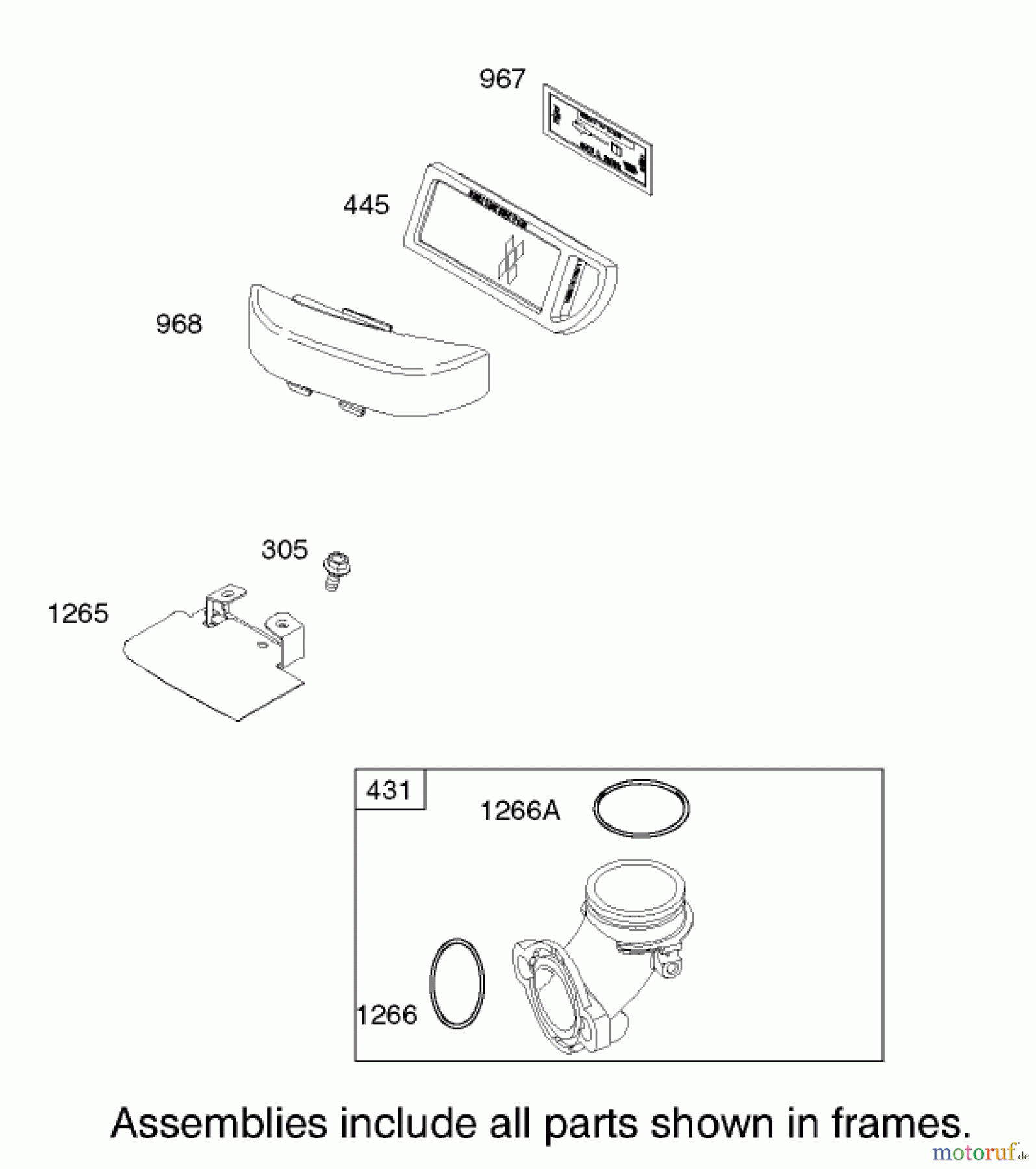  Toro Neu Mowers, Lawn & Garden Tractor Seite 1 71283 (17-44HXLE) - Toro 17-44HXLE Lawn Tractor, 2004 (240000001-240999999) AIR CLEANER ASSEMBLY BRIGGS AND STRATTON 31F777-0123-E1