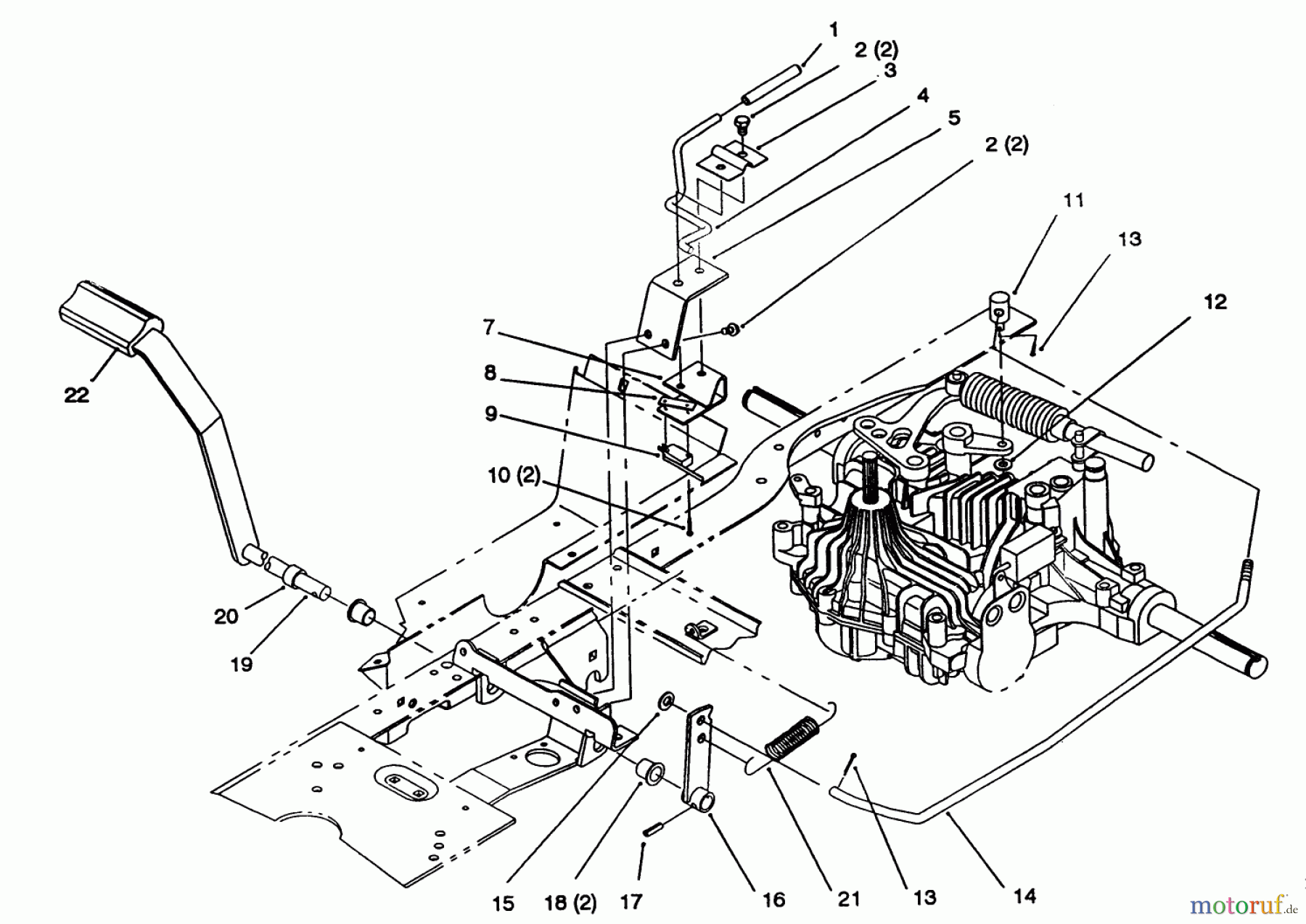  Toro Neu Mowers, Lawn & Garden Tractor Seite 1 72042 (264-6) - Toro 264-6 Yard Tractor, 1994 (4900001-4999999) HYDRO BRAKE