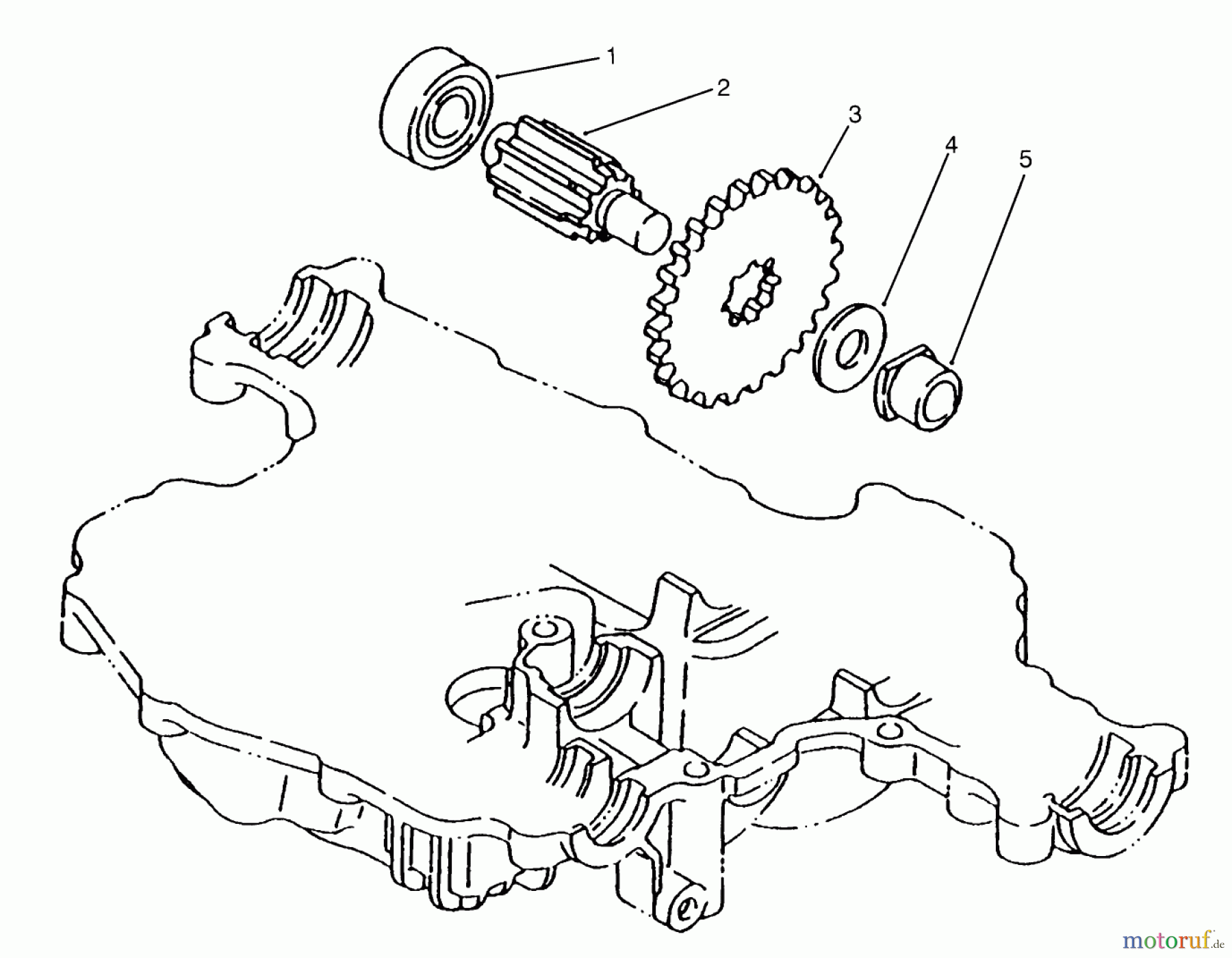  Toro Neu Mowers, Lawn & Garden Tractor Seite 1 72103 (268-H) - Toro 268-H Yard Tractor, 1995 (5900001-5900600) FINAL PINION