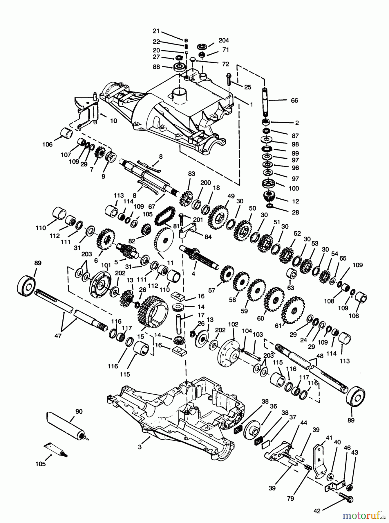  Toro Neu Mowers, Lawn & Garden Tractor Seite 1 72045 (265-6) - Toro 265-6 Yard Tractor, 1996 (6900001-6999999) PEERLESS TRANSAXLE 820-024