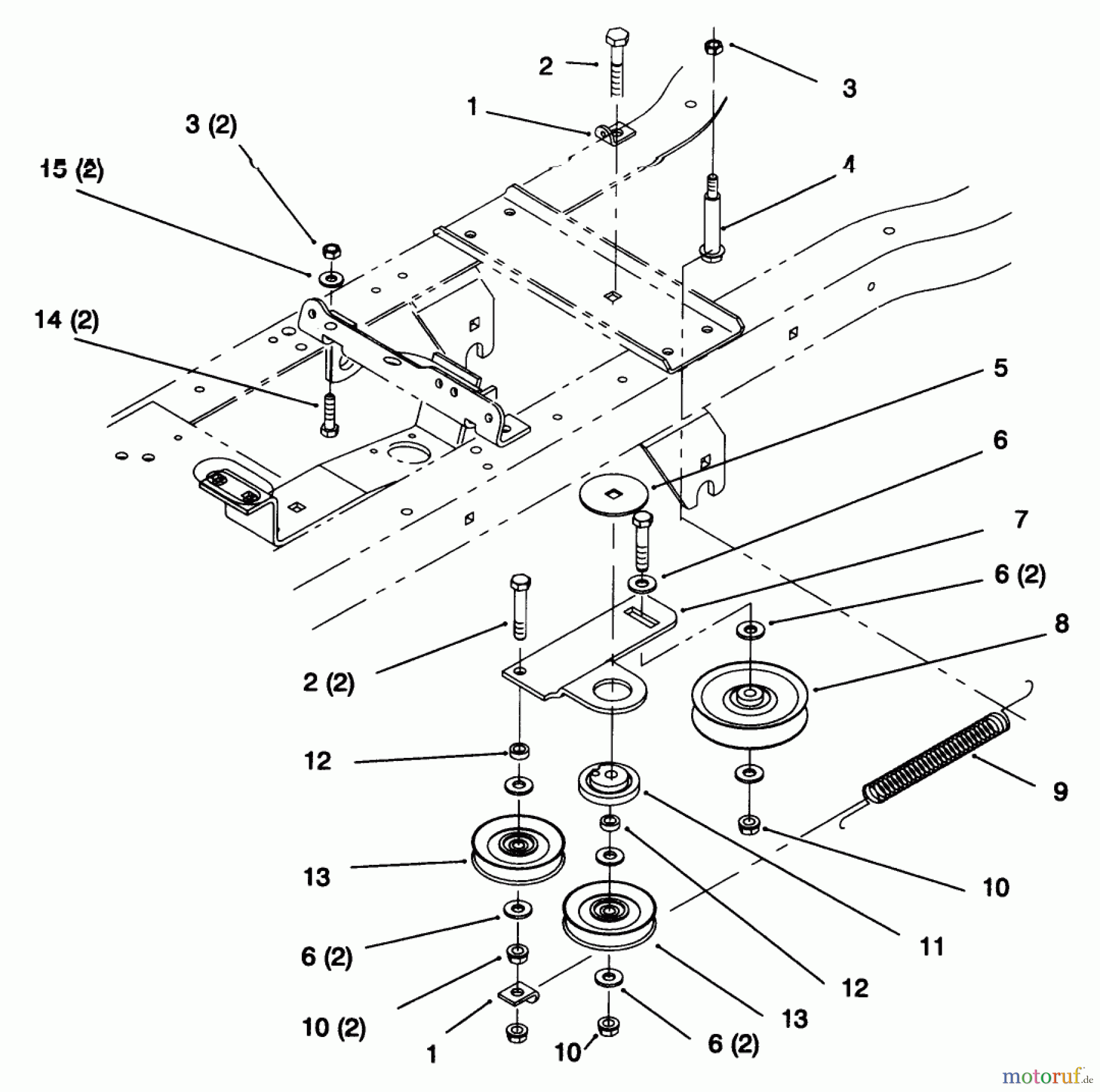  Toro Neu Mowers, Lawn & Garden Tractor Seite 1 72064 (265-H) - Toro 265-H Lawn and Garden Tractor, 1996 (6900001-6999999) HYDRO DRIVE COMPONENTS