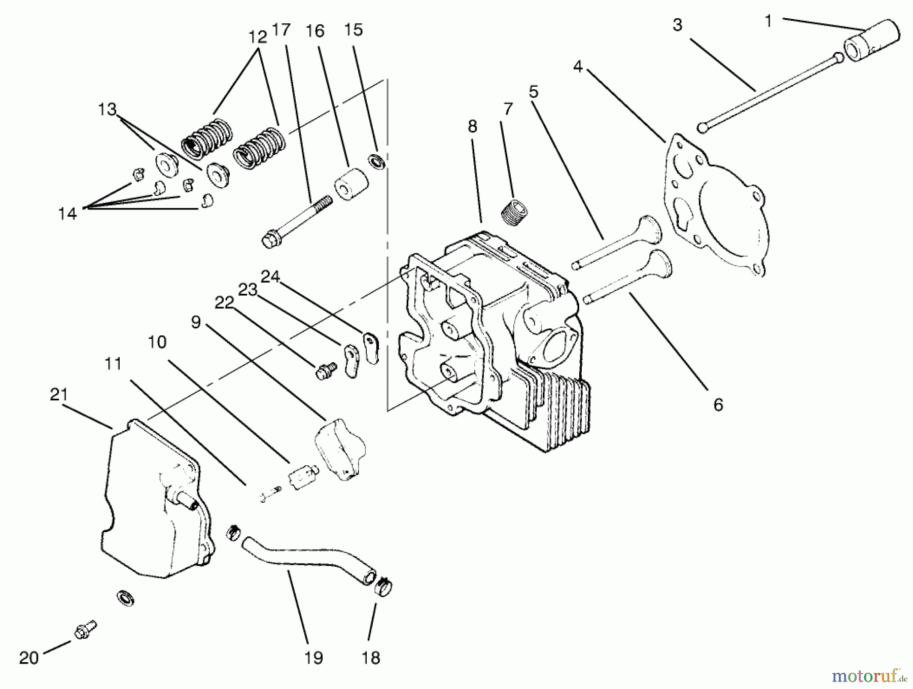  Toro Neu Mowers, Lawn & Garden Tractor Seite 1 72052 (266-H) - Toro 266-H Lawn and Garden Tractor, 2001 (210000001-210999999) CYLINDER HEAD / VALVE / BREATHER ASSEMBLY KOHLER MODELS CV460S-26505 AND CV460S-26506