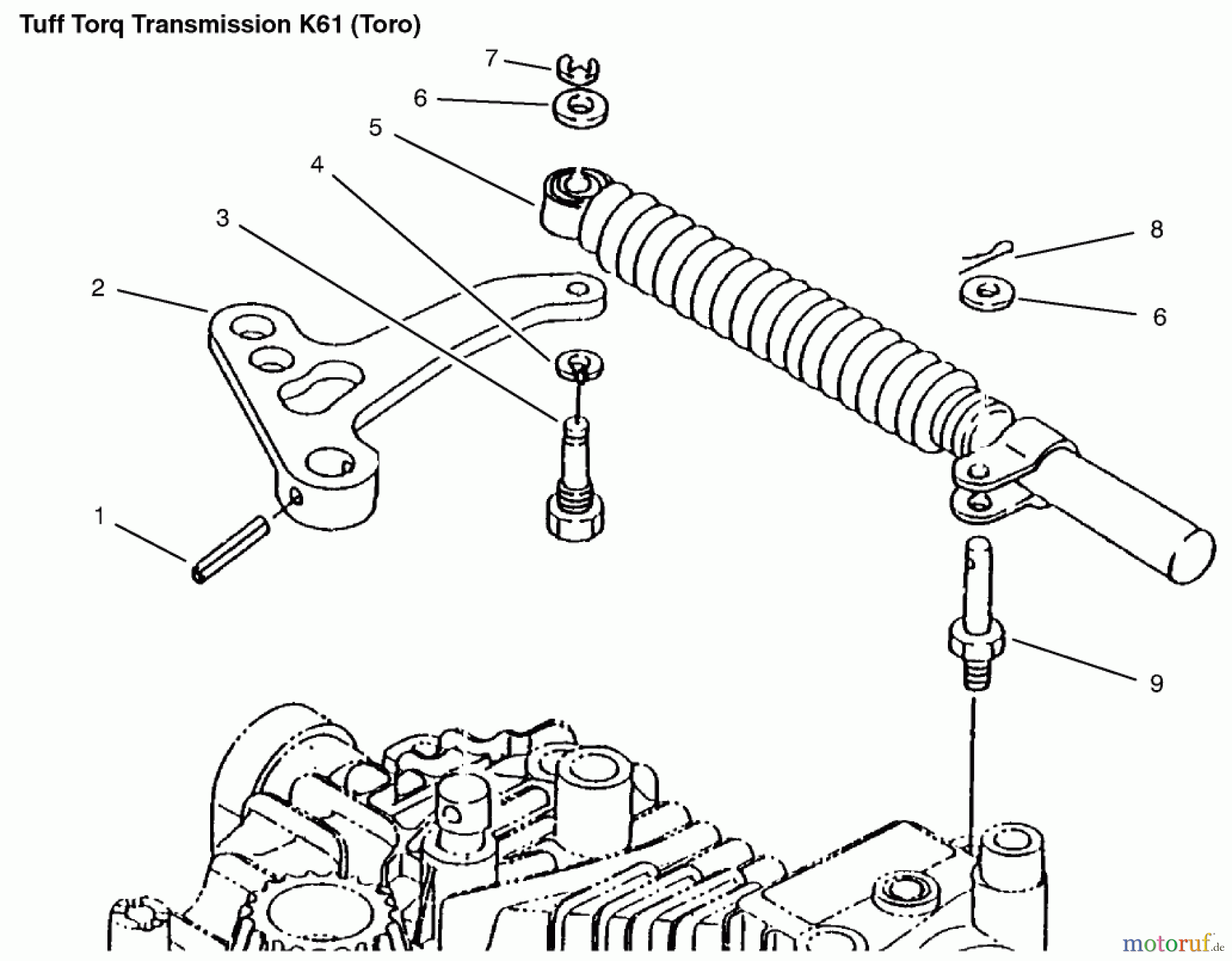  Toro Neu Mowers, Lawn & Garden Tractor Seite 1 72105 (268-H) - Toro 268-H Lawn and Garden Tractor, 1999 (9900001-9999999) LEVER DAMPER