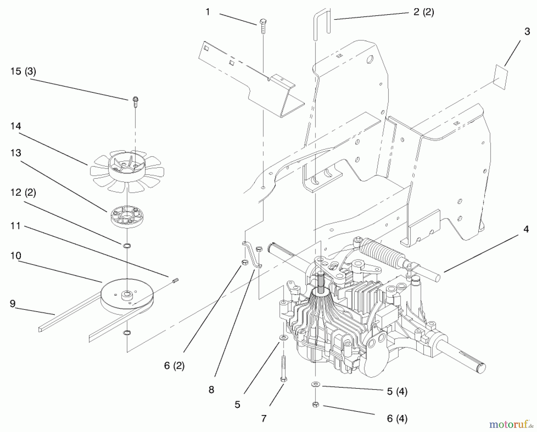  Toro Neu Mowers, Lawn & Garden Tractor Seite 1 72102 (269-H) - Toro 269-H Lawn and Garden Tractor, 1997 (7900001-7999999) HYDRO TRANSAXLE