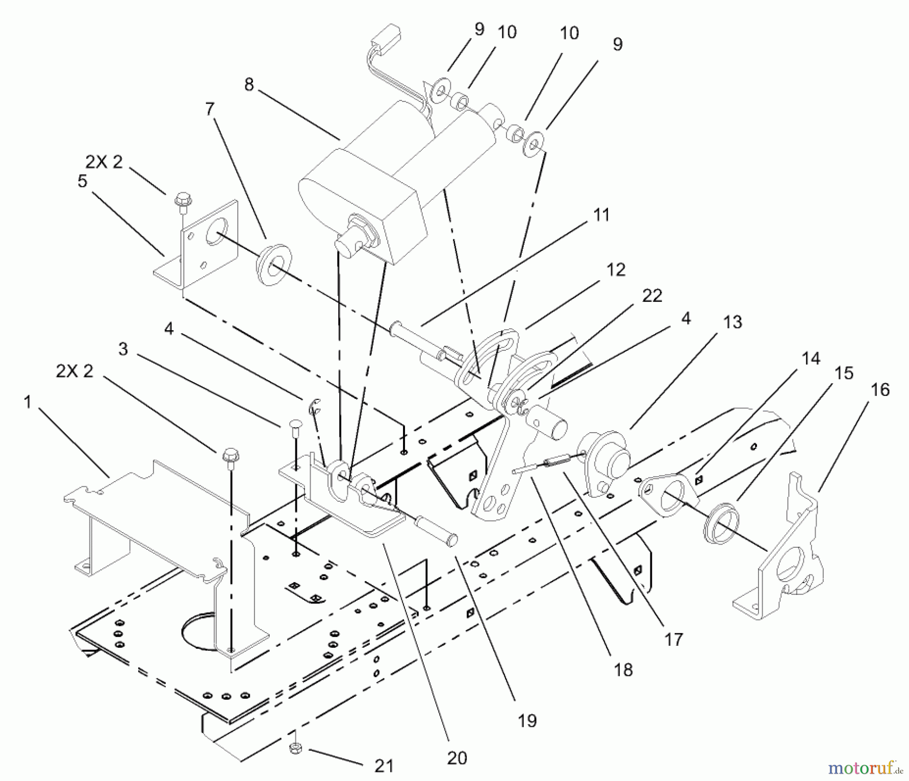  Toro Neu Mowers, Lawn & Garden Tractor Seite 1 72116 (270-HE) - Toro 270-HE Lawn and Garden Tractor, 2003 (230000001-230999999) POWER LIFT ASSEMBLY