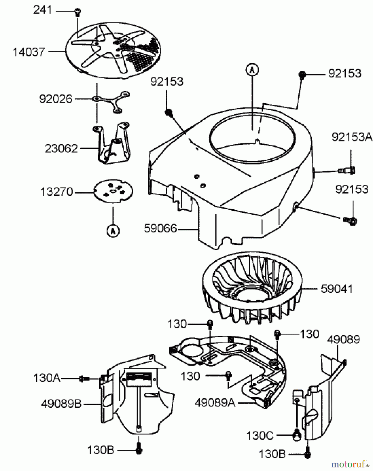  Toro Neu Mowers, Lawn & Garden Tractor Seite 1 72211 (420) - Toro 420 Garden Tractor, 2005 (250000001-250999999) COOLING EQUIPMENT ASSEMBLY KAWASAKI FH541V-DS04