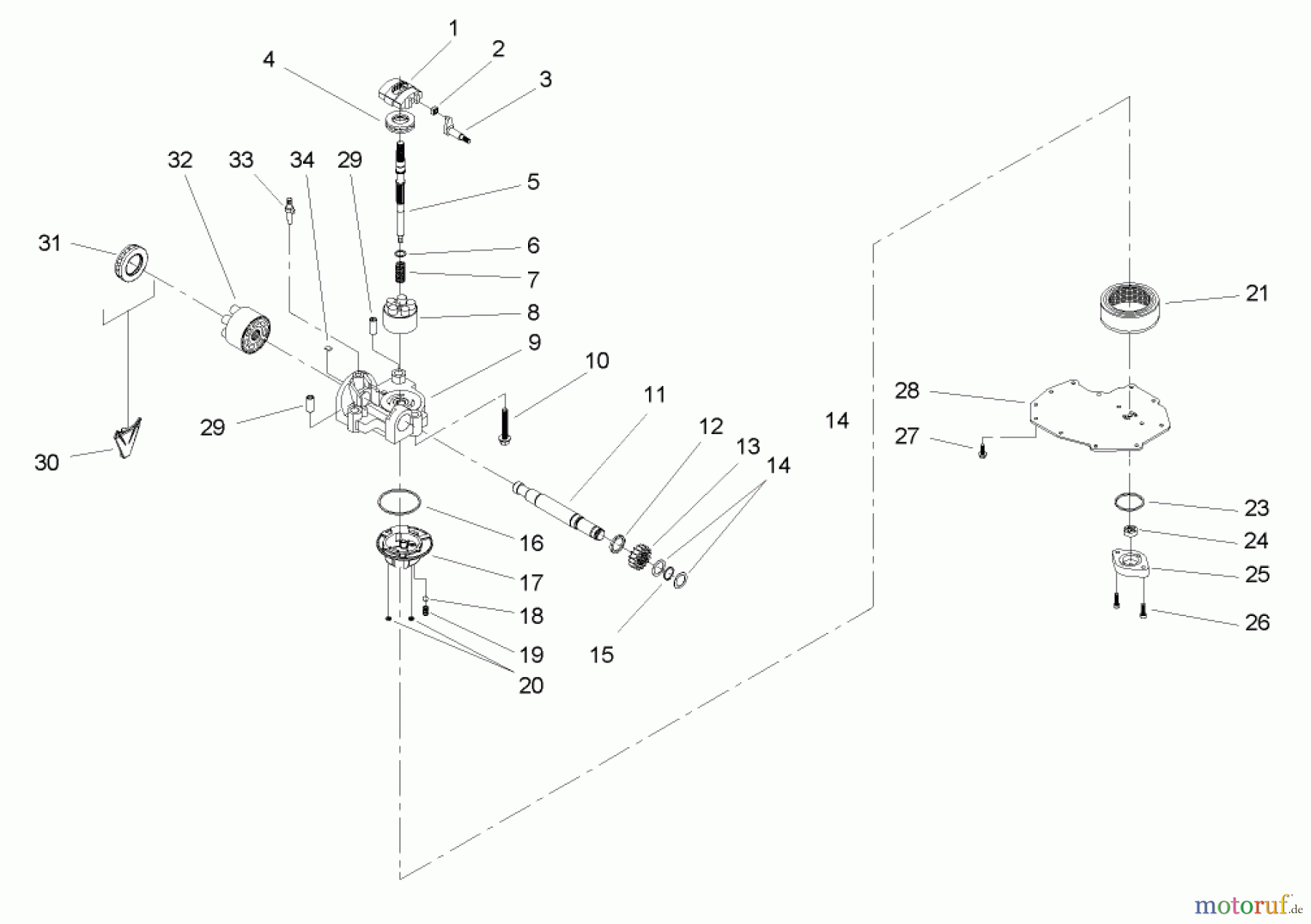  Toro Neu Mowers, Lawn & Garden Tractor Seite 1 72211 (420) - Toro 420 Garden Tractor, 2005 (250000001-250999999) CYLINDER BLOCK ASSEMBLY TRANSAXLE ASSEMBLY NO. 104-4310