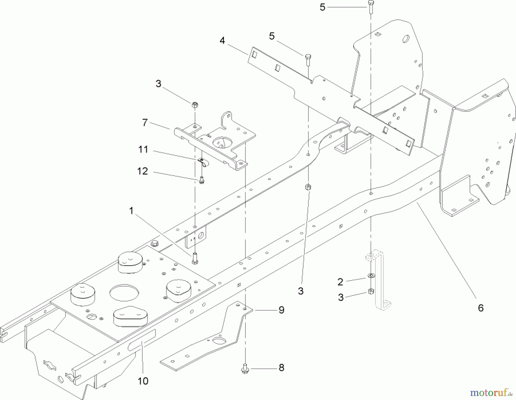  Toro Neu Mowers, Lawn & Garden Tractor Seite 1 72211 (420) - Toro 420 Garden Tractor, 2005 (250000001-250999999) FRAME ASSEMBLY