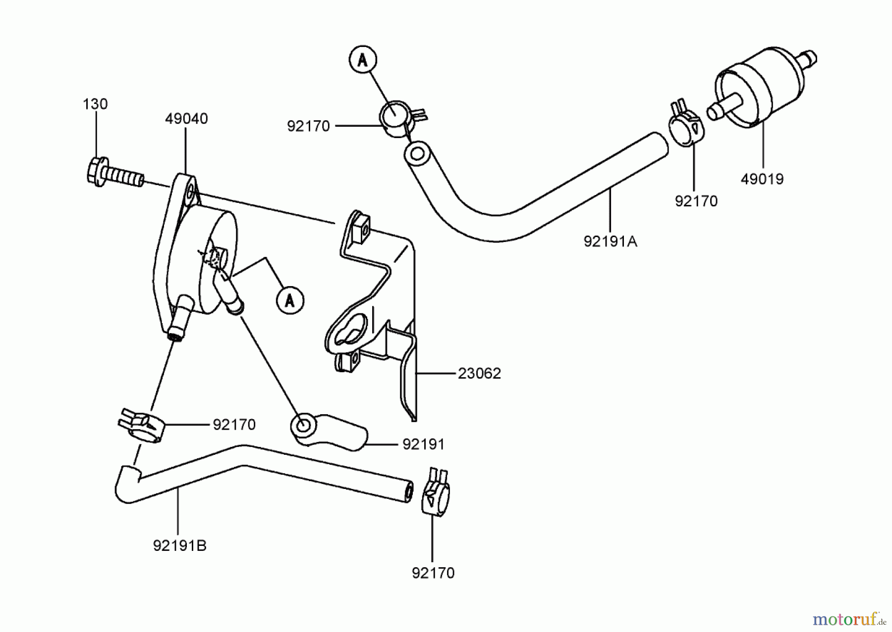  Toro Neu Mowers, Lawn & Garden Tractor Seite 1 72211 (420) - Toro 420 Garden Tractor, 2005 (250000001-250999999) FUEL TANK AND VALVE ASSEMBLY KAWASAKI FH541V-DS04