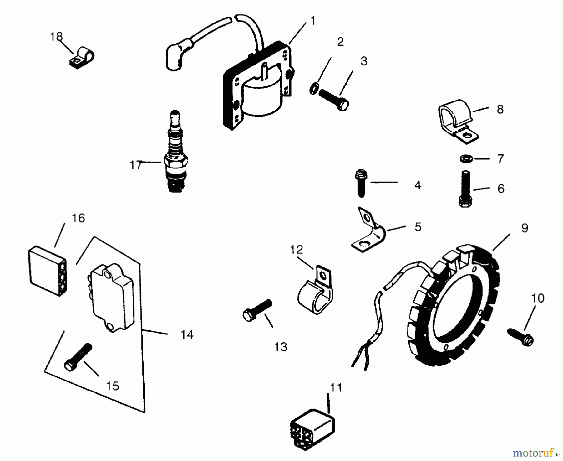  Toro Neu Mowers, Lawn & Garden Tractor Seite 1 73362 (312-8) - Toro 312-8 Garden Tractor, 1995 (5900001-5999999) IGNITION SYSTEM