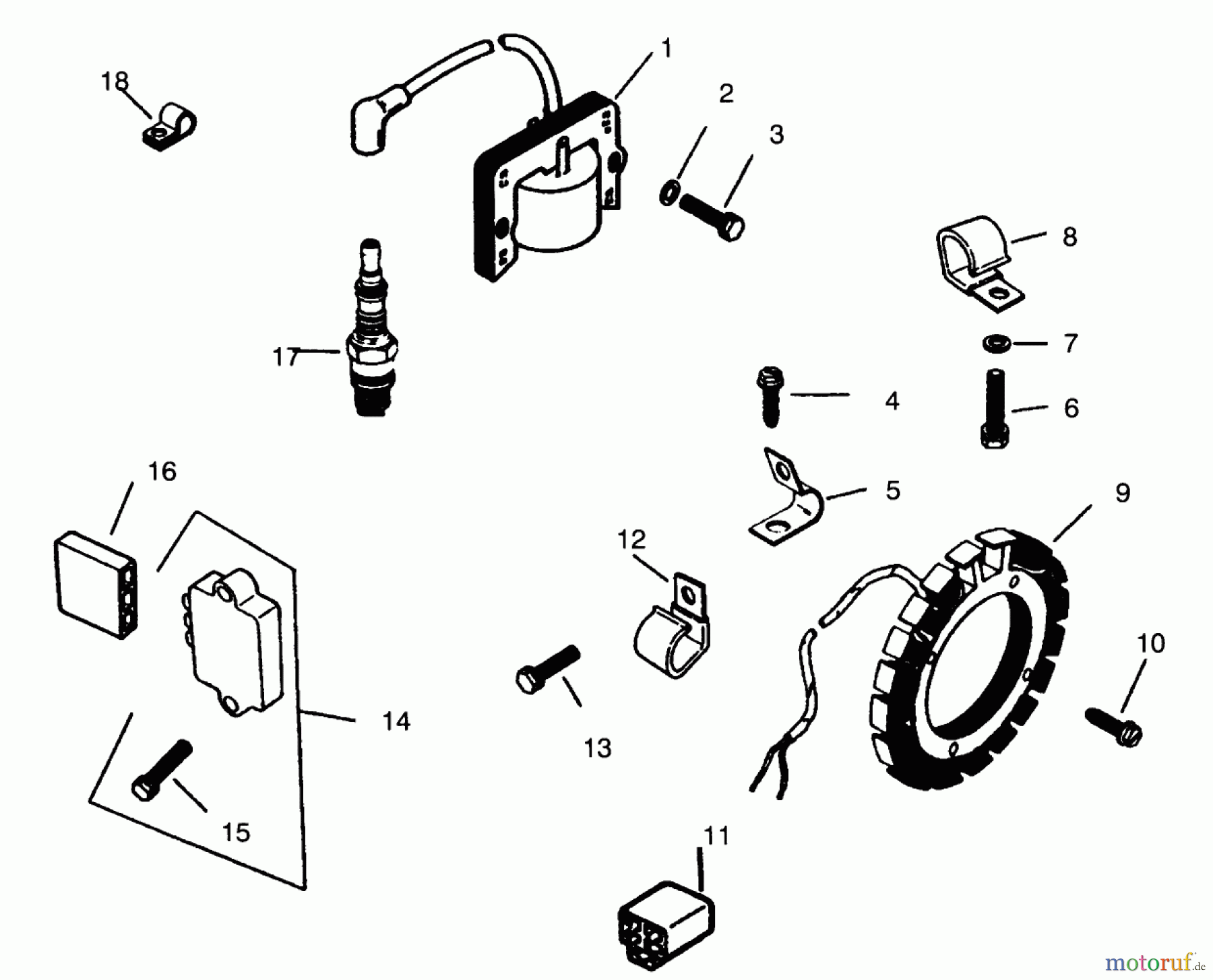  Toro Neu Mowers, Lawn & Garden Tractor Seite 1 73400 (314-8) - Toro 314-8 Garden Tractor, 1996 (SN 6900001-6999999) IGNITION SYSTEM