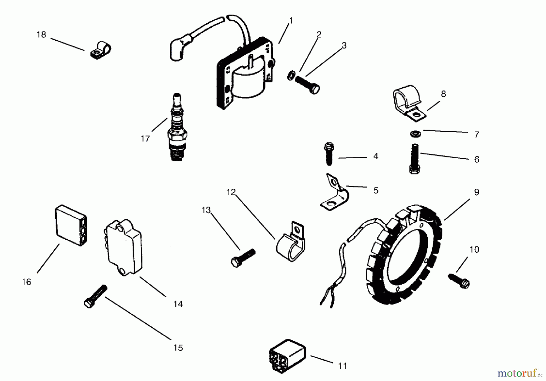  Toro Neu Mowers, Lawn & Garden Tractor Seite 1 73402 (314-8) - Toro 314-8 Garden Tractor, 1997 (7900001-7999999) IGNITION SYSTEM