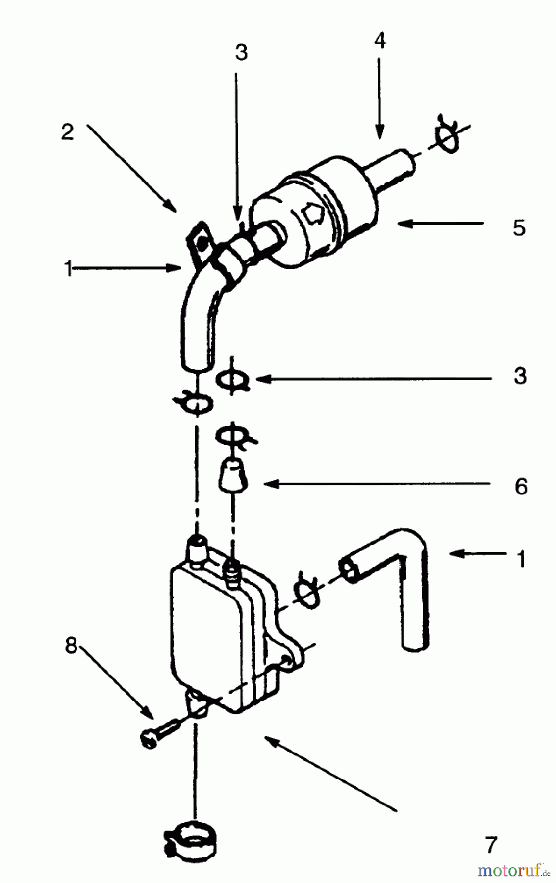  Toro Neu Mowers, Lawn & Garden Tractor Seite 1 73440 (416-8) - Toro 416-8 Garden Tractor, 1995 (5900001-5900222) FUEL PUMP