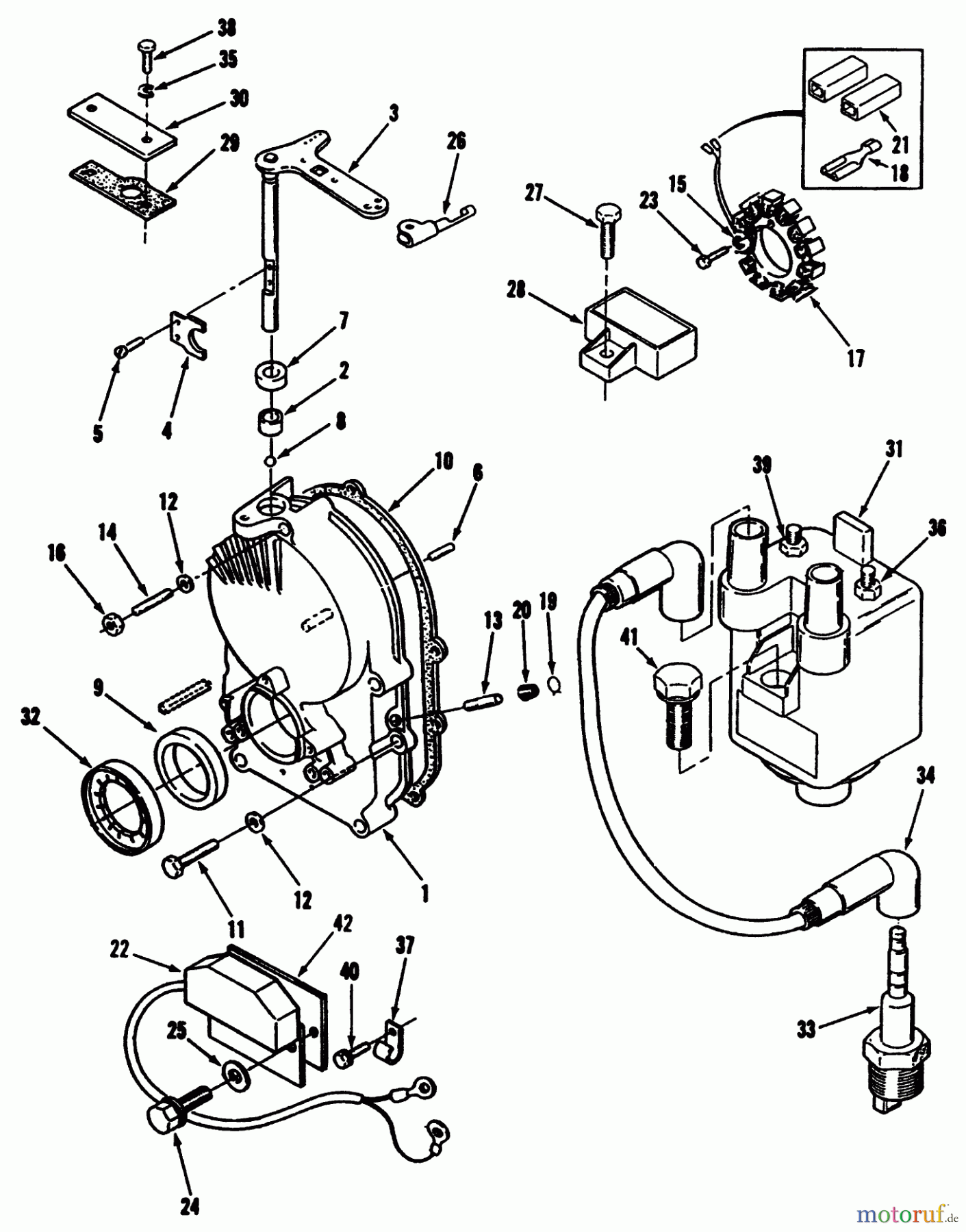  Toro Neu Mowers, Lawn & Garden Tractor Seite 1 73440 (416-8) - Toro 416-8 Garden Tractor, 1995 (5900223-5999999) GEARCASE AND IGNITION CONTROLS