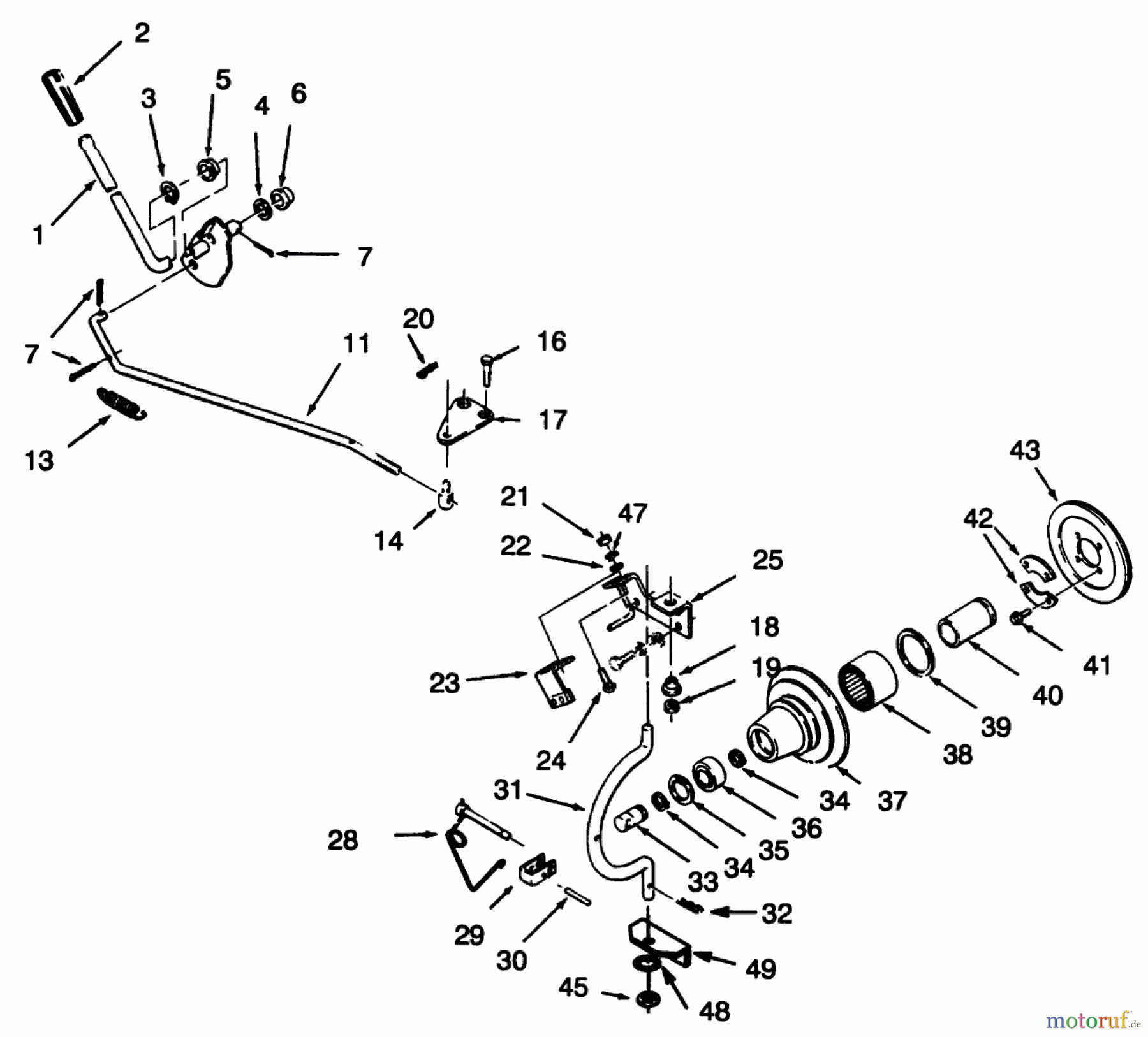  Toro Neu Mowers, Lawn & Garden Tractor Seite 1 73420 (416-8) - Toro 416-8 Garden Tractor, 1995 (5900615-5900714) PTO CLUTCH AND CONTROL