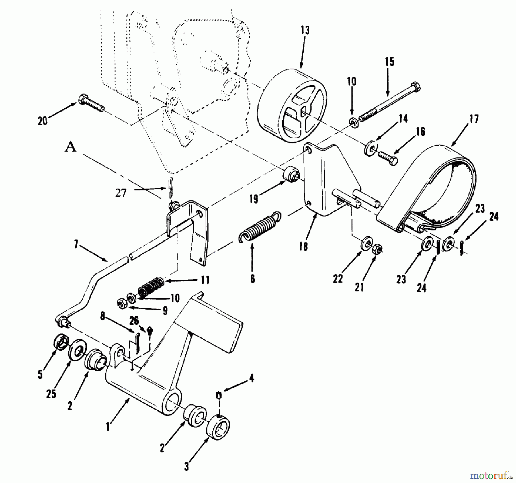  Toro Neu Mowers, Lawn & Garden Tractor Seite 1 73421 (416-H) - Toro 416-H Garden Tractor, 1995 (5901047-5999999) CLUTCH, BRAKE AND SPEED CONTROL LINKAGE