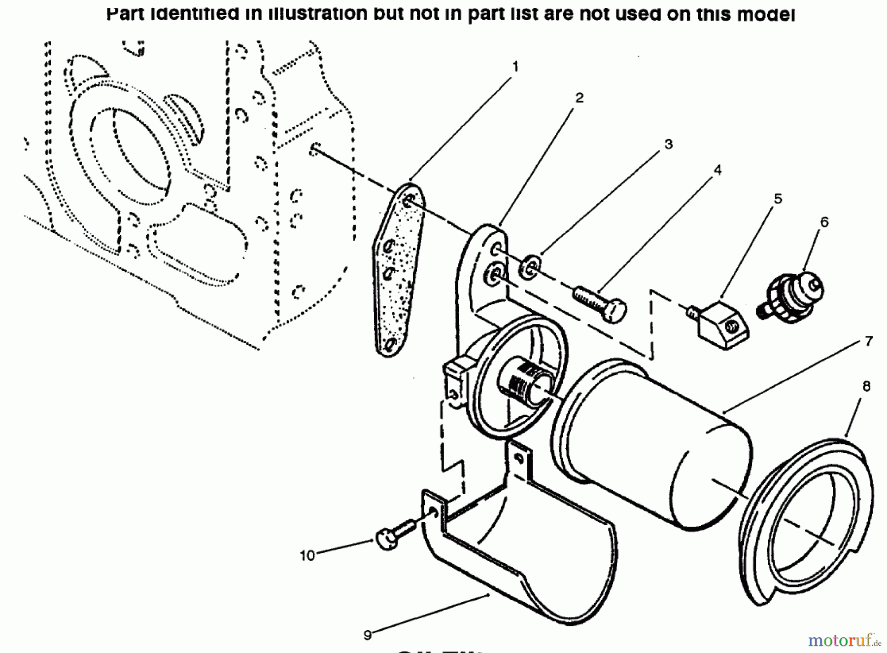  Toro Neu Mowers, Lawn & Garden Tractor Seite 1 73423 (416-H) - Toro 416-H Garden Tractor, 1996 (6900001-6999999) OIL FILTER