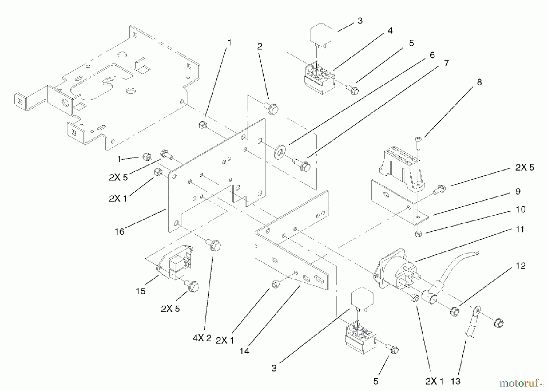  Toro Neu Mowers, Lawn & Garden Tractor Seite 1 73450 (315-8) - Toro 315-8 Garden Tractor, 2003 (230000001-230999999) HOODSTAND ELECTRICAL MOUNTING ASSEMBLY