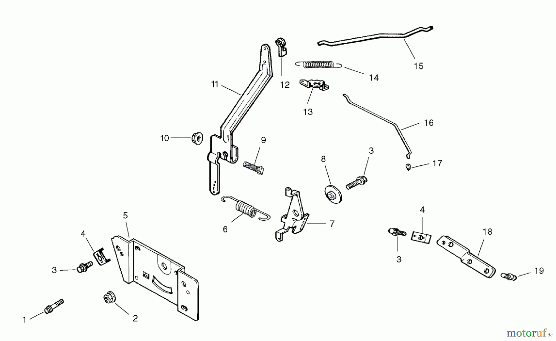  Toro Neu Mowers, Lawn & Garden Tractor Seite 1 73450 - Toro GT Classic Garden Tractor, 2005 (250000001-250999999) ENGINE CONTROL ASSEMBLY KOHLER CH15S-44533