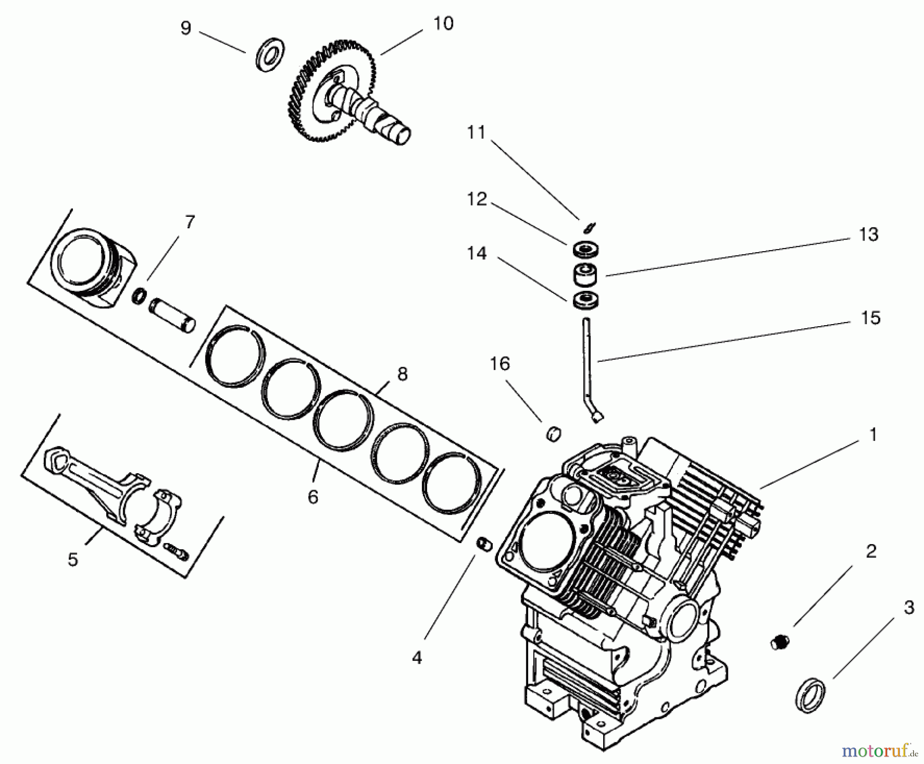  Toro Neu Mowers, Lawn & Garden Tractor Seite 1 73471 (518xi) - Toro 518xi Garden Tractor, 1999 (9900001-9999999) GROUP 2-CRANKCASE (MODEL 73471 ONLY)