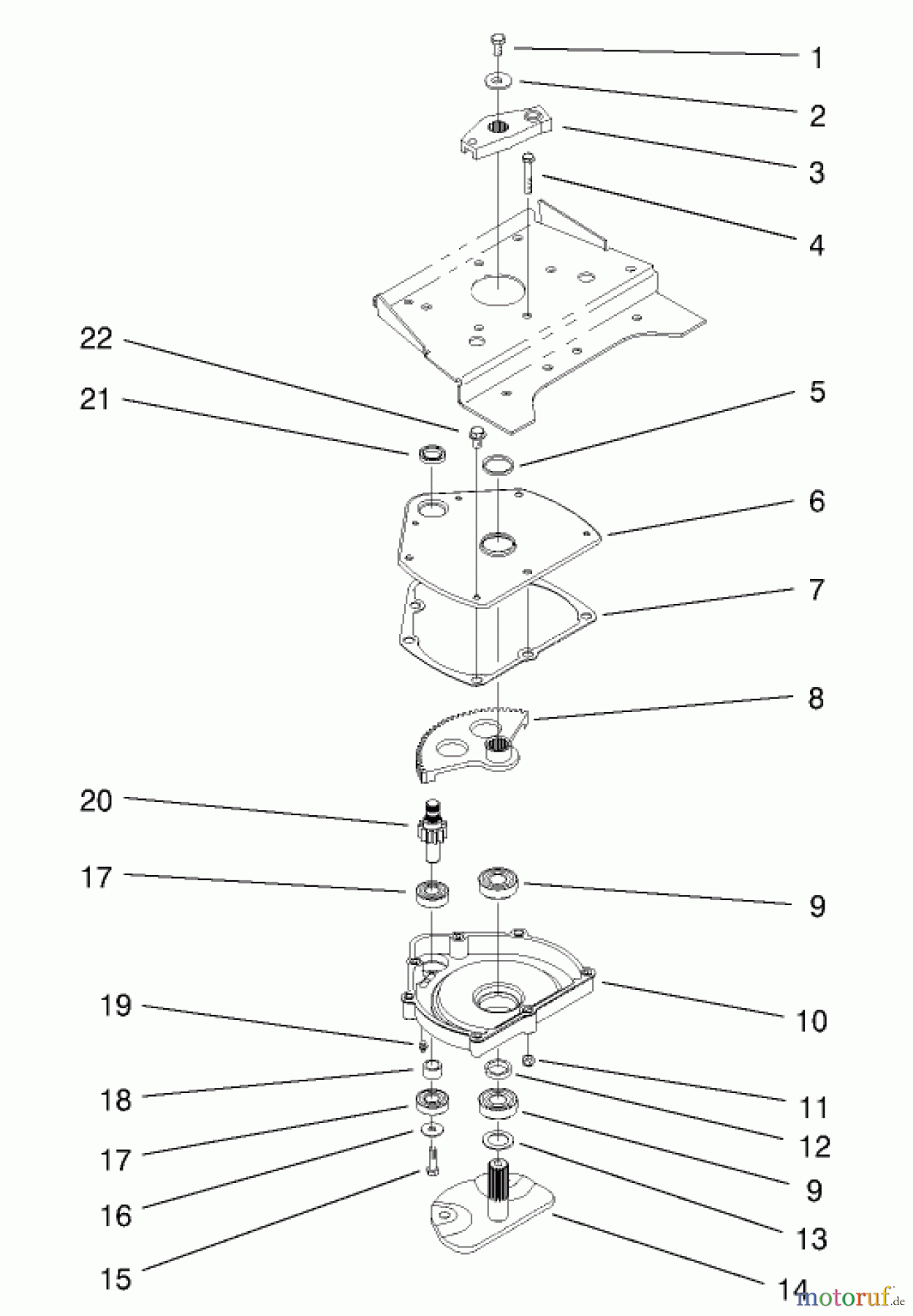  Toro Neu Mowers, Lawn & Garden Tractor Seite 1 73542 (520xi) - Toro 520xi Garden Tractor, 2000 (200000001-200999999) LOWER MANUAL STEERING ASSEMBLY