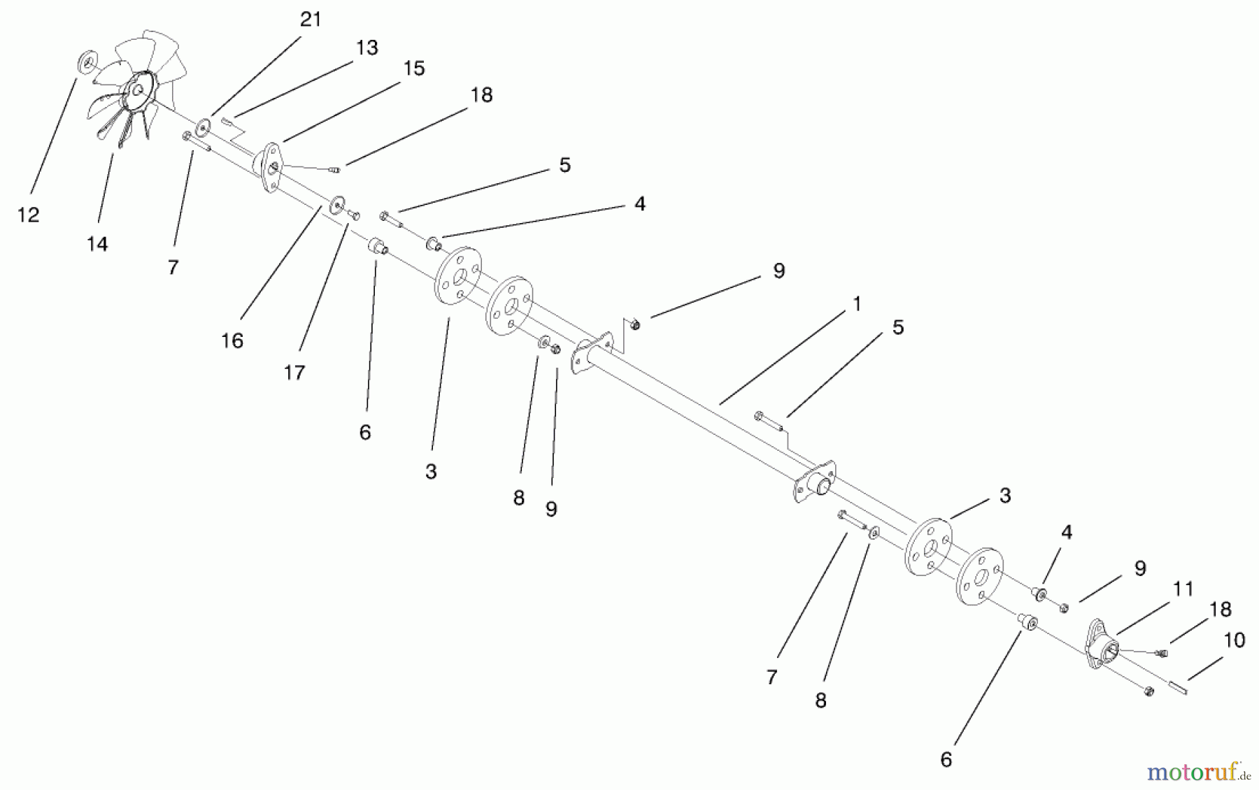  Toro Neu Mowers, Lawn & Garden Tractor Seite 1 73547 (520Lxi) - Toro 520Lxi Garden Tractor, 2000 (200000001-200000241) DRIVE SHAFT ASSEMBLY