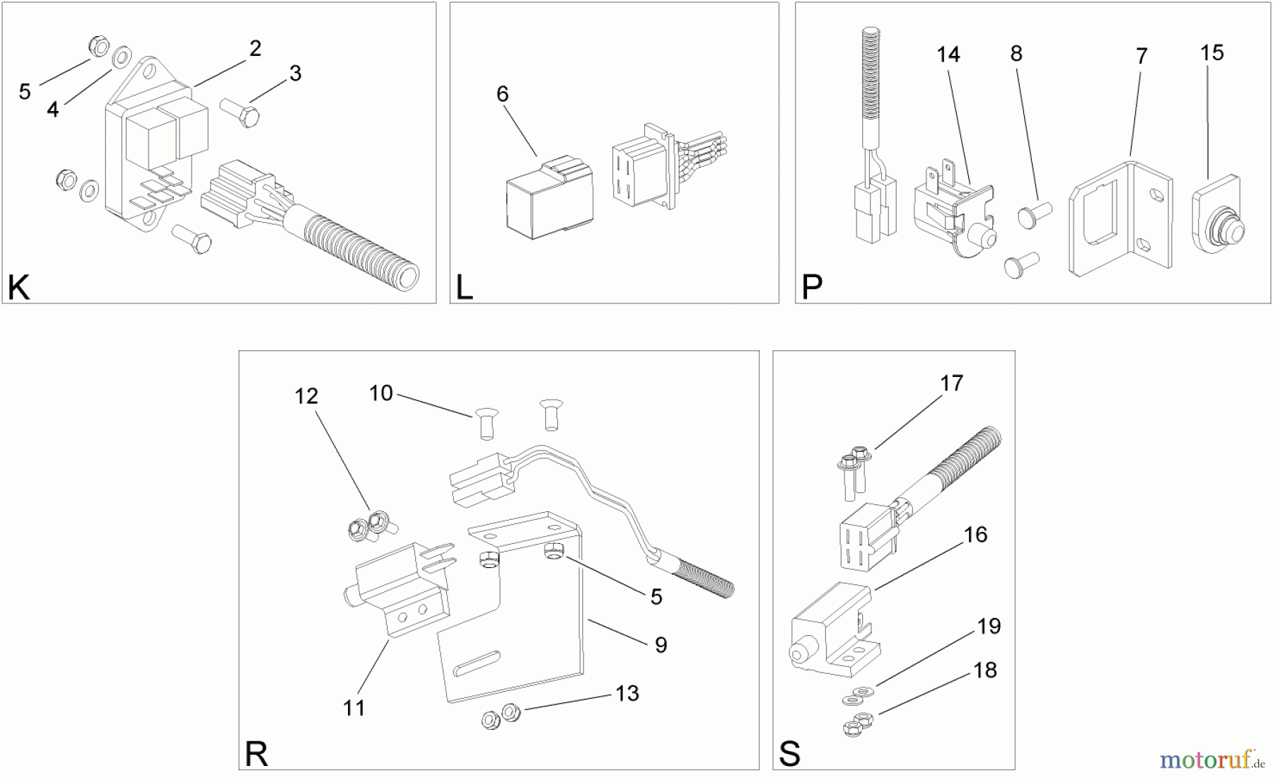  Toro Neu Mowers, Lawn & Garden Tractor Seite 1 74570 (DH 210) - Toro DH 210 Lawn Tractor, 2005 (250000001-250999999) ELECTRICAL SWITCH ASSEMBLY NO. 3