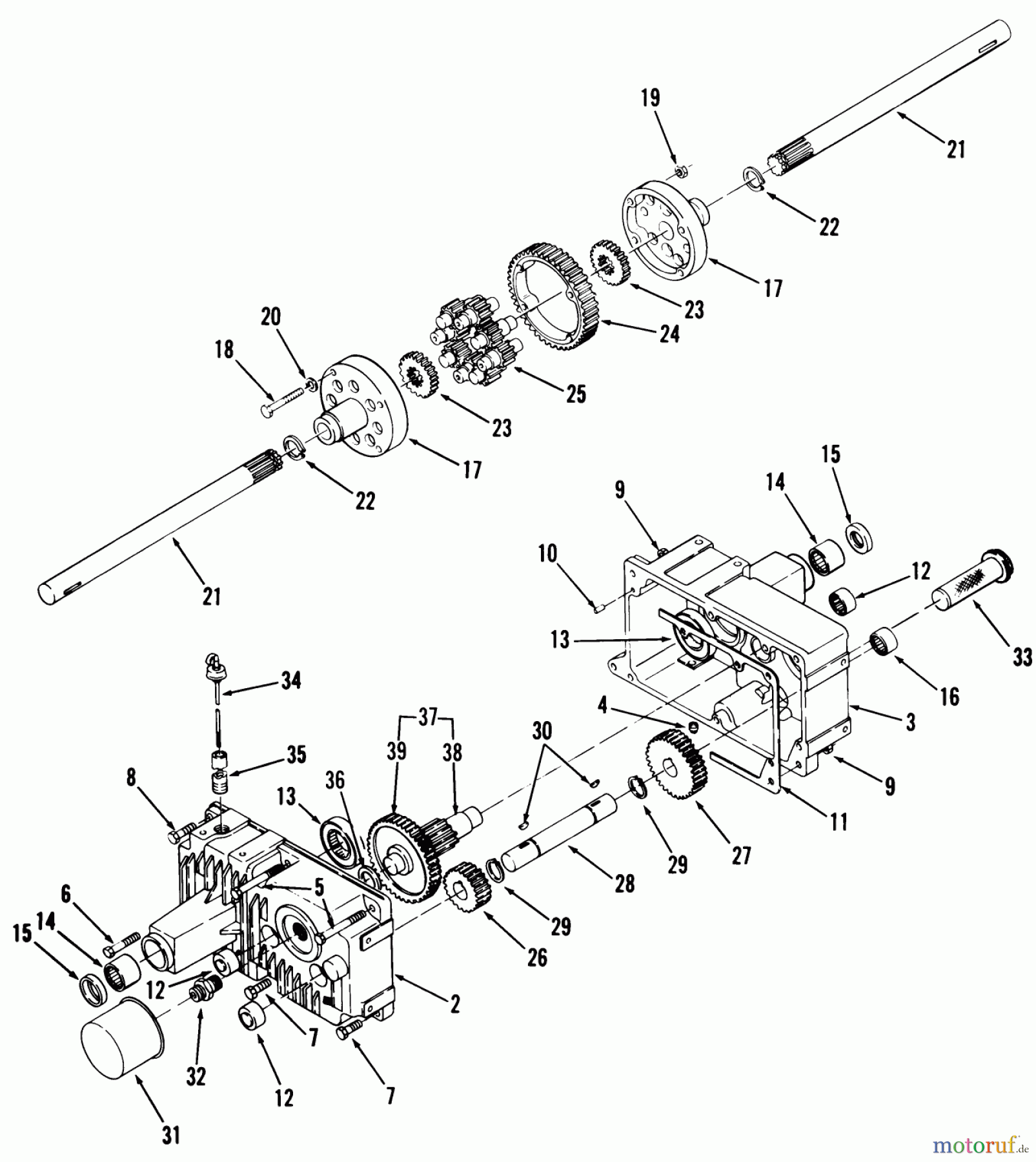  Toro Neu Mowers, Lawn & Garden Tractor Seite 2 91-10K802 (C-101)- Toro C-101 8-Speed Tractor, 1979 TRANSAXLE