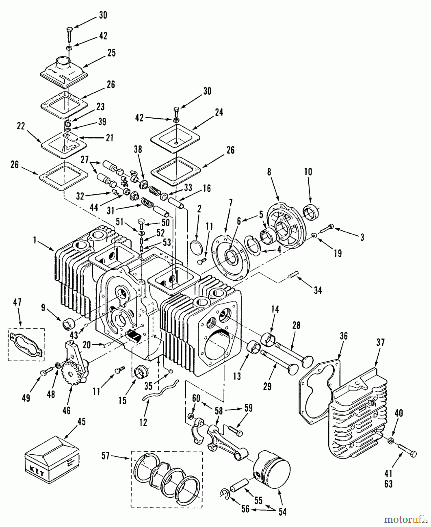  Toro Neu Mowers, Lawn & Garden Tractor Seite 2 R1-12K801 (312-8) - Toro 312-8 Garden Tractor, 1990 ONAN ENGINE CYLINDER BLOCK