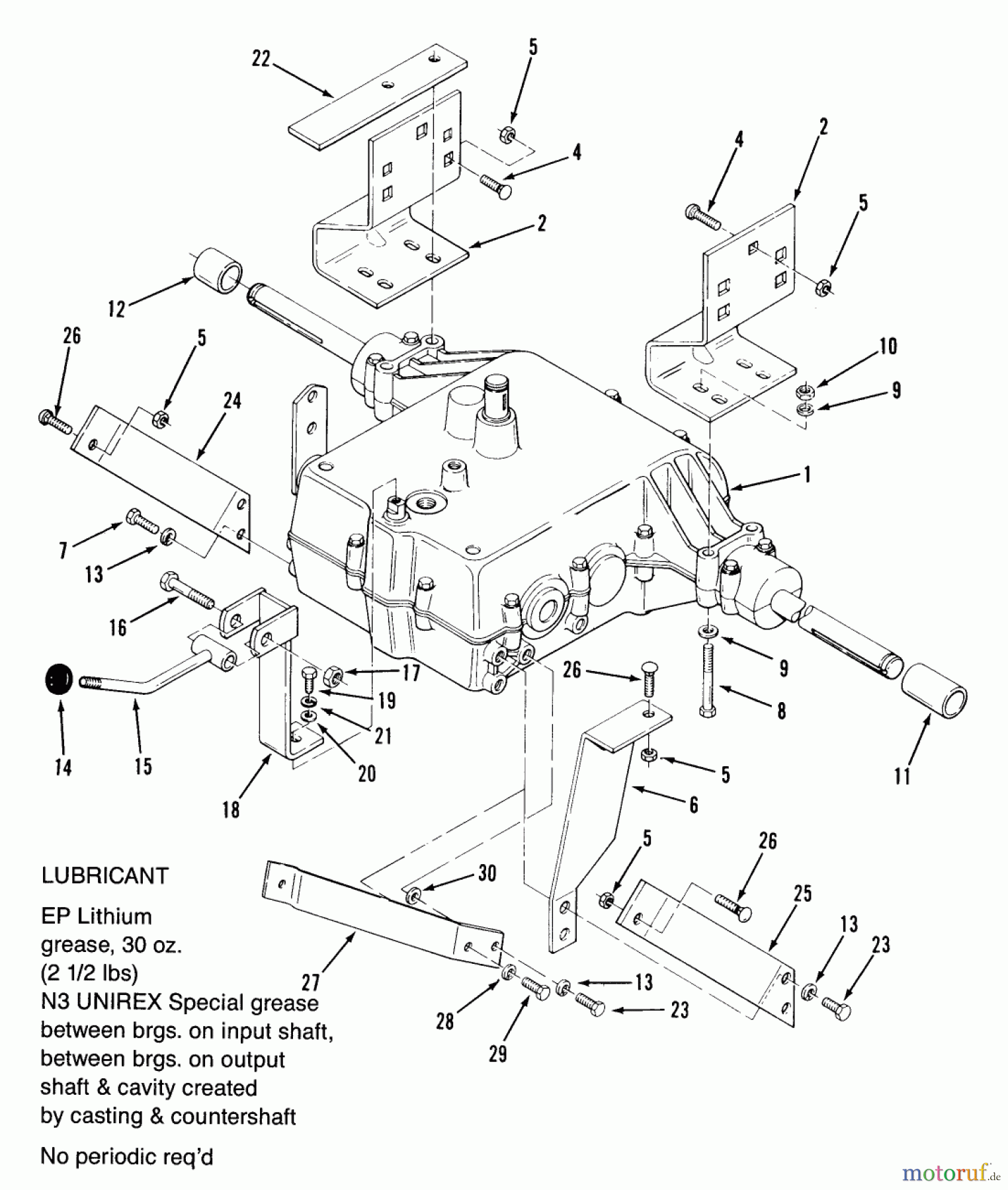  Toro Neu Mowers, Lawn & Garden Tractor Seite 2 F2-09K401 (220-4) - Toro 220-4 Tractor, 1988 3 & 5-SPEED TRANSMISSION