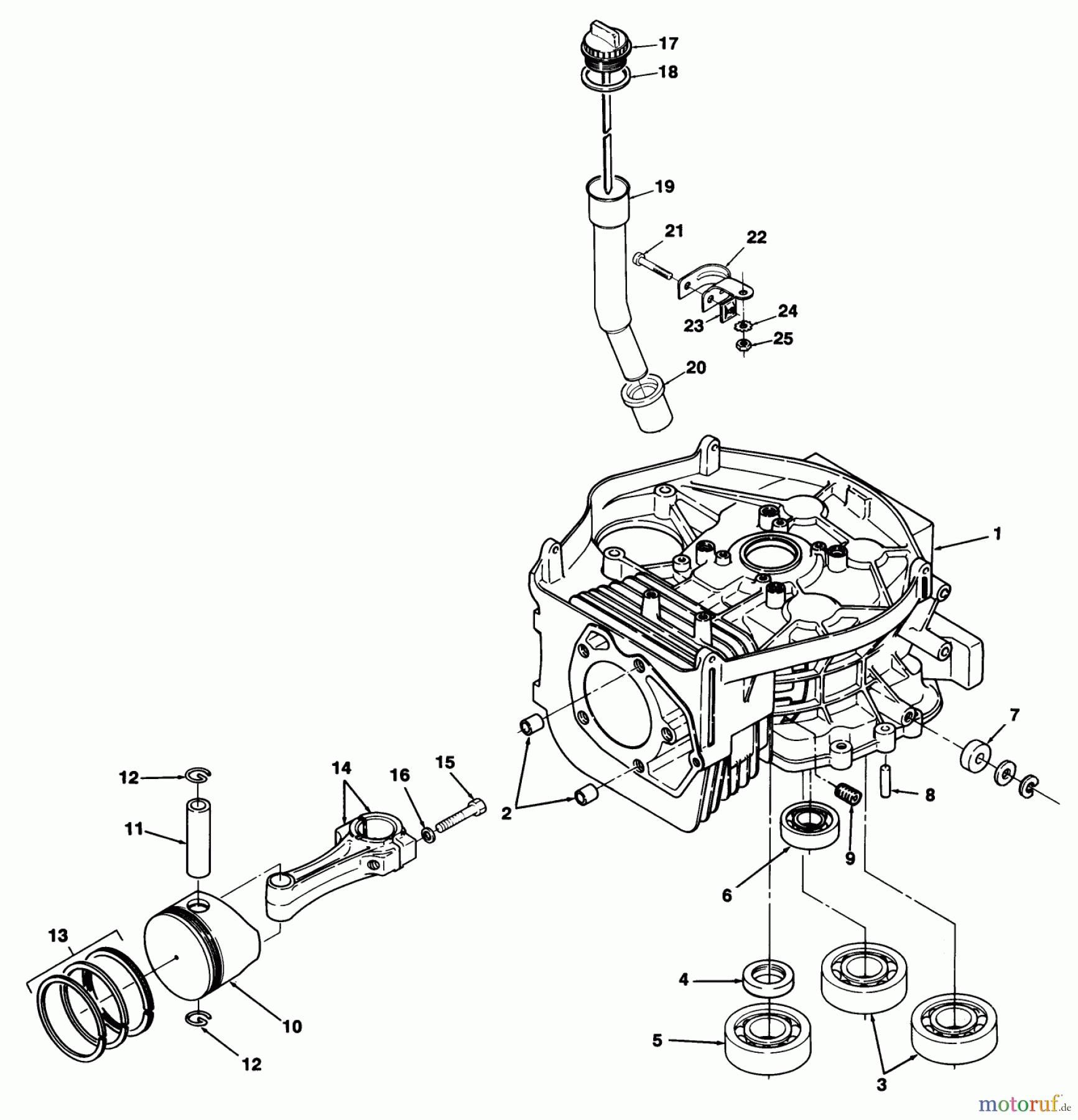  Toro Neu Mowers, Lawn & Garden Tractor Seite 2 R2-12OE01 (212-H) - Toro 212-H Tractor, 1991 (1000001-1999999) 12HP ENGINE CYLINDER BLOCK ASSEMBLY