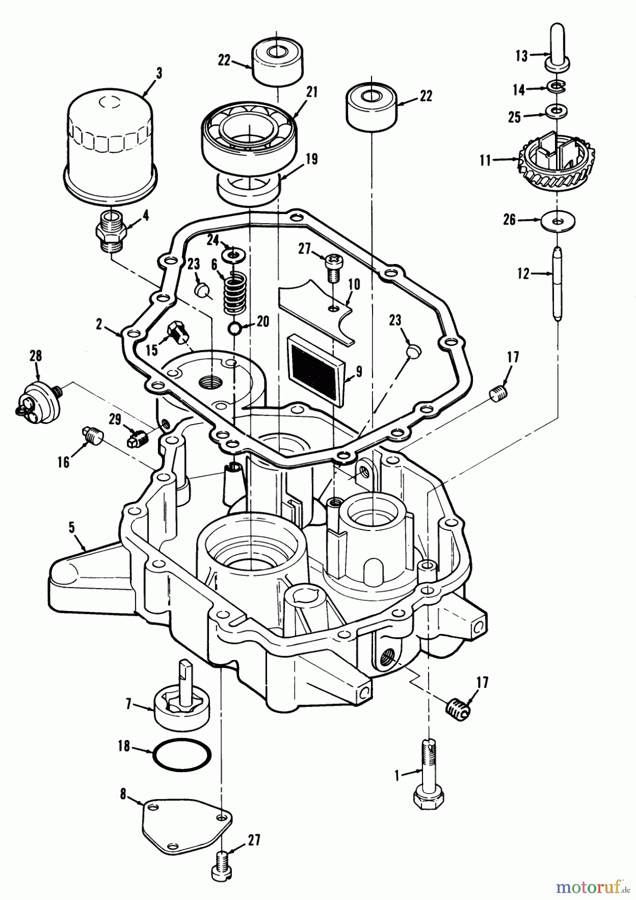  Toro Neu Mowers, Lawn & Garden Tractor Seite 2 R2-12O501 (212-5) - Toro 212-5 Tractor, 1991 (1000001-1999999) 12HP ENGINE OIL BASE & PUMP ASSEMBLY