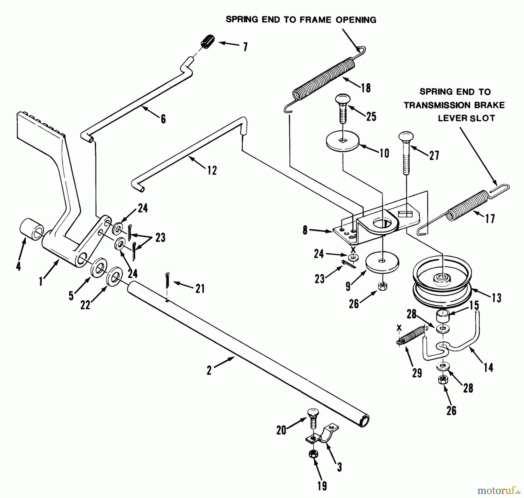  Toro Neu Mowers, Lawn & Garden Tractor Seite 2 R2-12OE01 (212-H) - Toro 212-H Tractor, 1991 (1000001-1999999) BRAKE & IDLER ASSEMBLY (212-5)