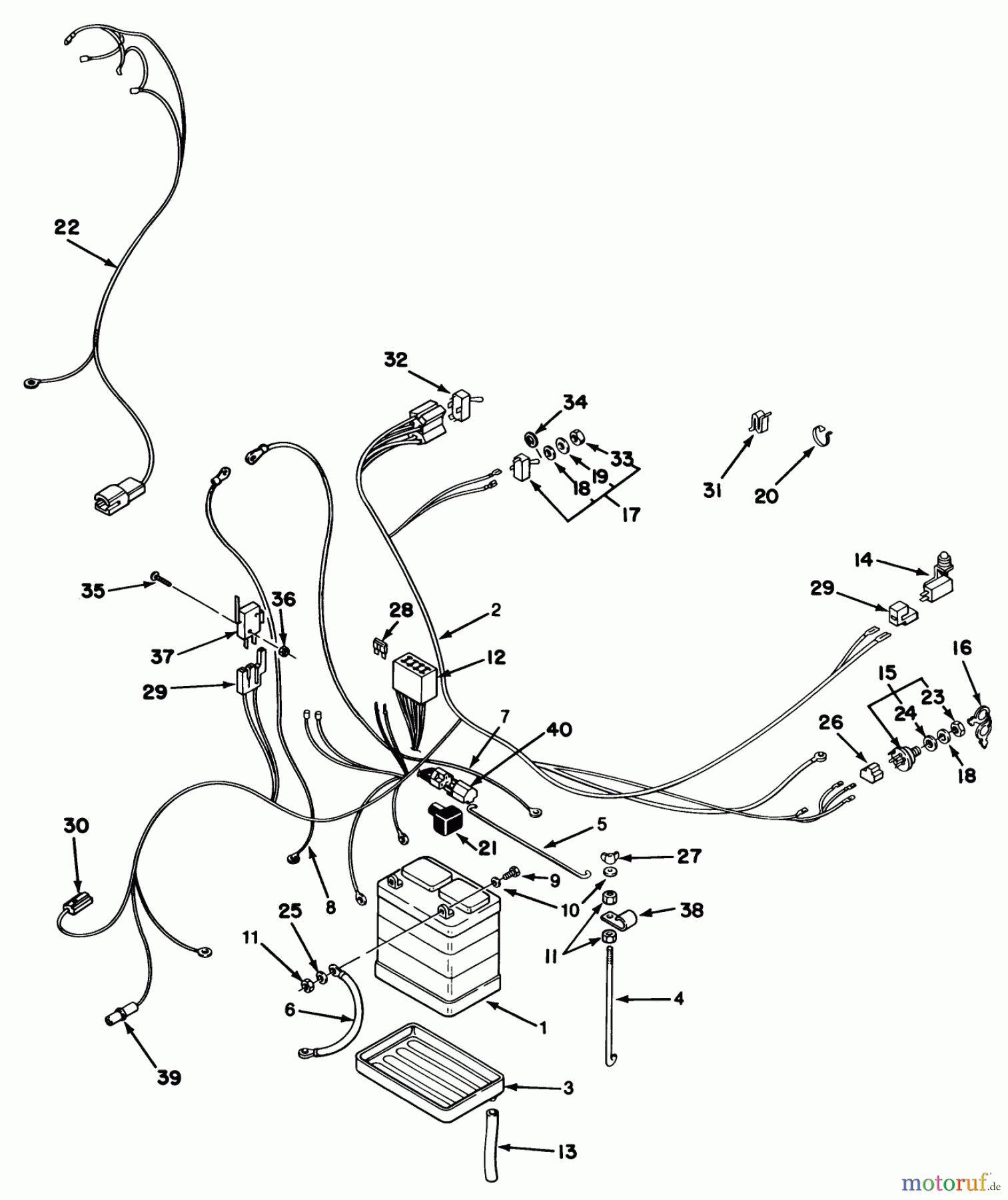  Toro Neu Mowers, Lawn & Garden Tractor Seite 2 R2-12O502 (212-5) - Toro 212-5 Tractor, 1992 (2000001-2999999) ELECTRICAL SYSTEM ASSEMBLY