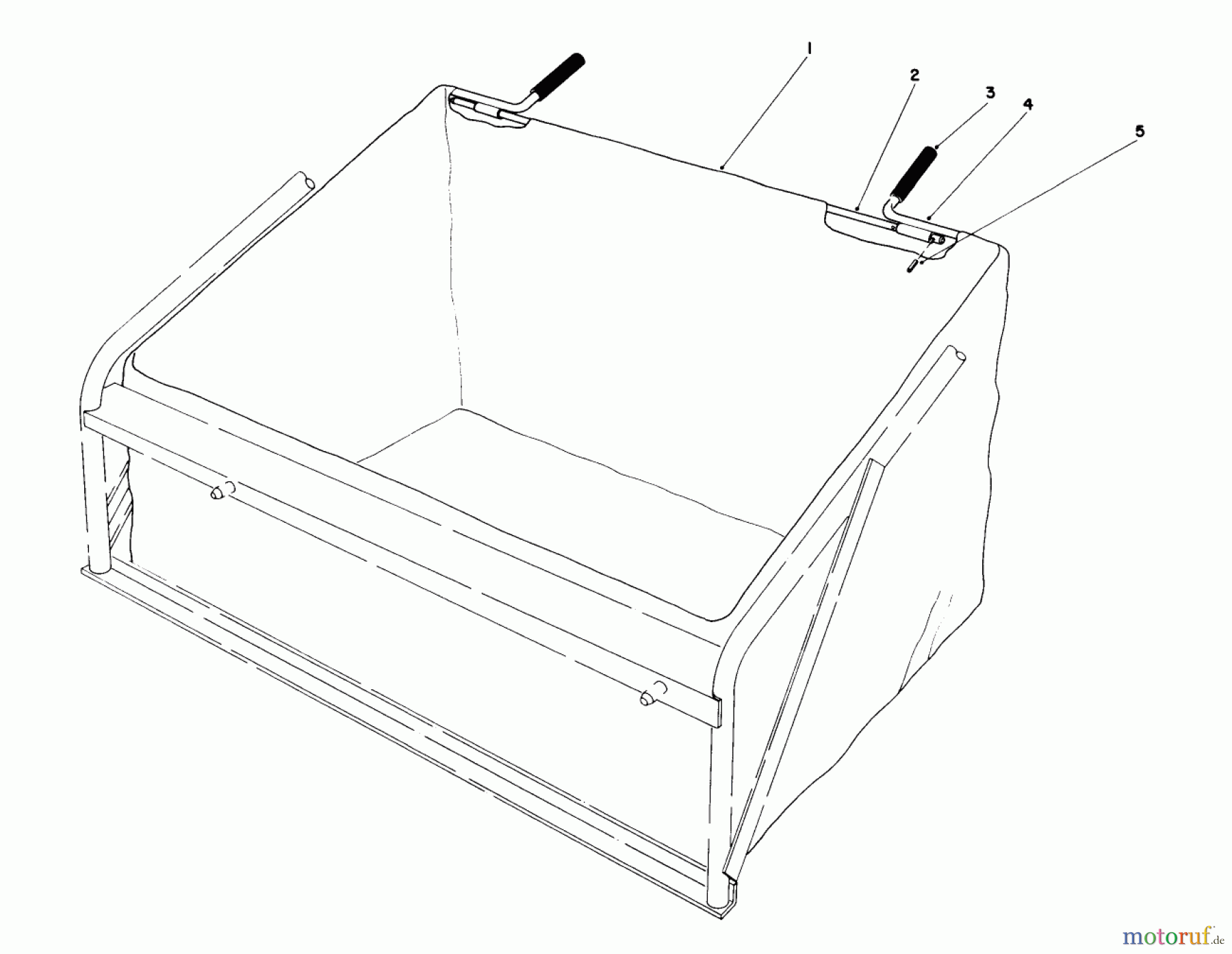  Toro Neu Mowers, Rear-Engine Rider 56155 (11-32) - Toro 11-32 Rear Engine Rider, 1987 (7000001-7999999) LEAF BAG MODEL 59123 (FOR USE ON TWIN BAGGER GRASS CATCHER MODEL NO. 59122 ONLY) (OPTIONAL)