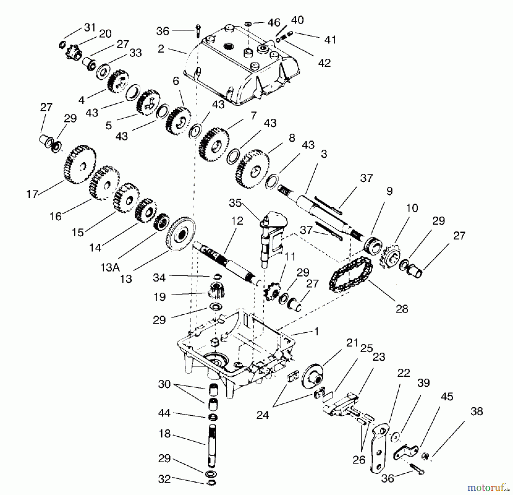  Toro Neu Mowers, Rear-Engine Rider 70060 (8-25) - Toro 8-25 Rear Engine Rider, 1998 (89000001-89999999) TRANSMISSION PEERLESS MODEL 700-025