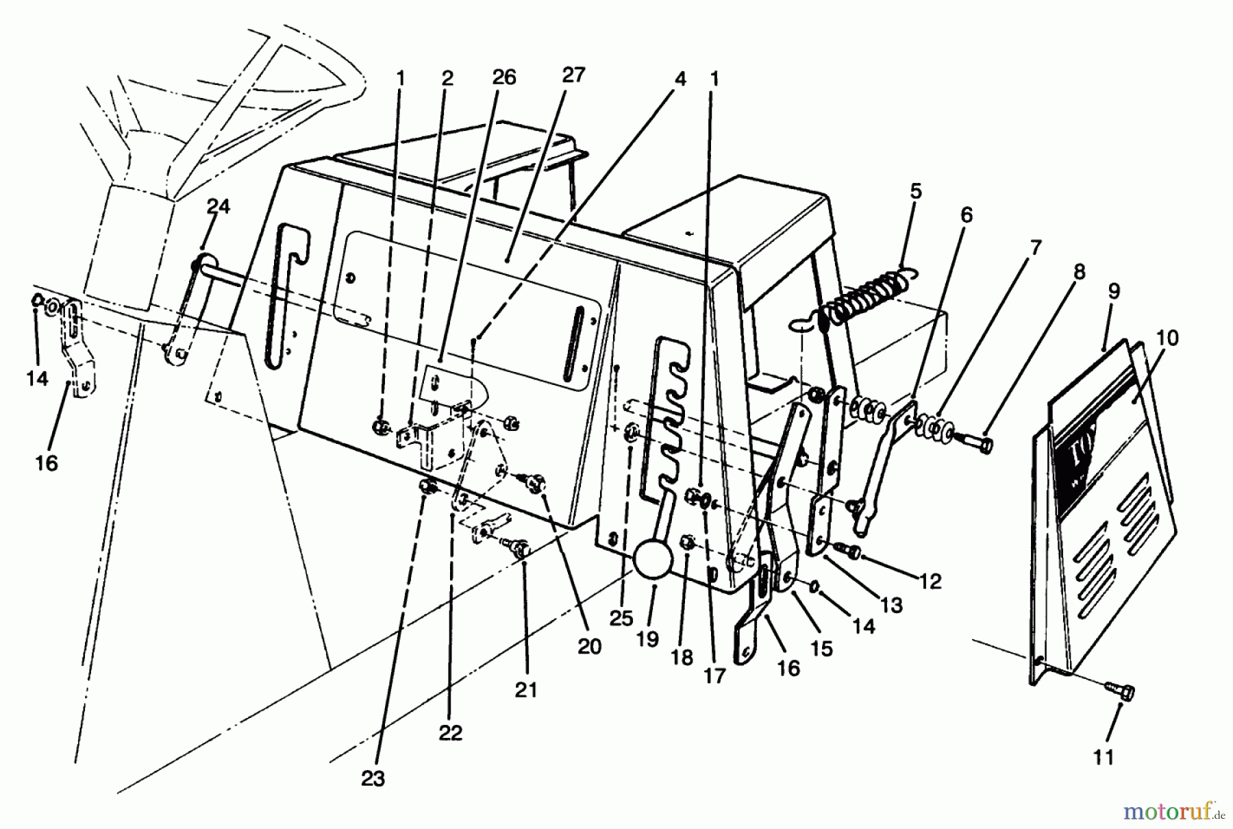  Toro Neu Mowers, Rear-Engine Rider 70080 (10-32) - Toro 10-32 Recycler Rider, 1994 (4900001-4999999) LINKAGE ASSEMBLY