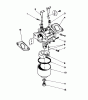 Toro 16202 - Lawnmower, 1984 (4000001-4999999) Pièces détachées CARBURETOR ASSEMBLY