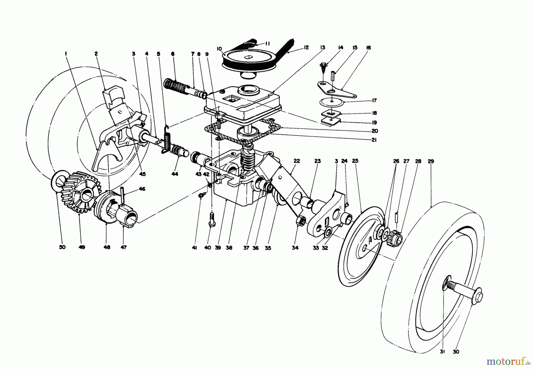  Toro Neu Mowers, Walk-Behind Seite 1 16212 - Toro Lawnmower, 1985 (5000001-5999999) GEAR CASE ASSEMBLY