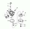 Toro 16576 - Lawnmower, 1990 (0000001-0999999) Pièces détachées CARBURETOR NO. 632098