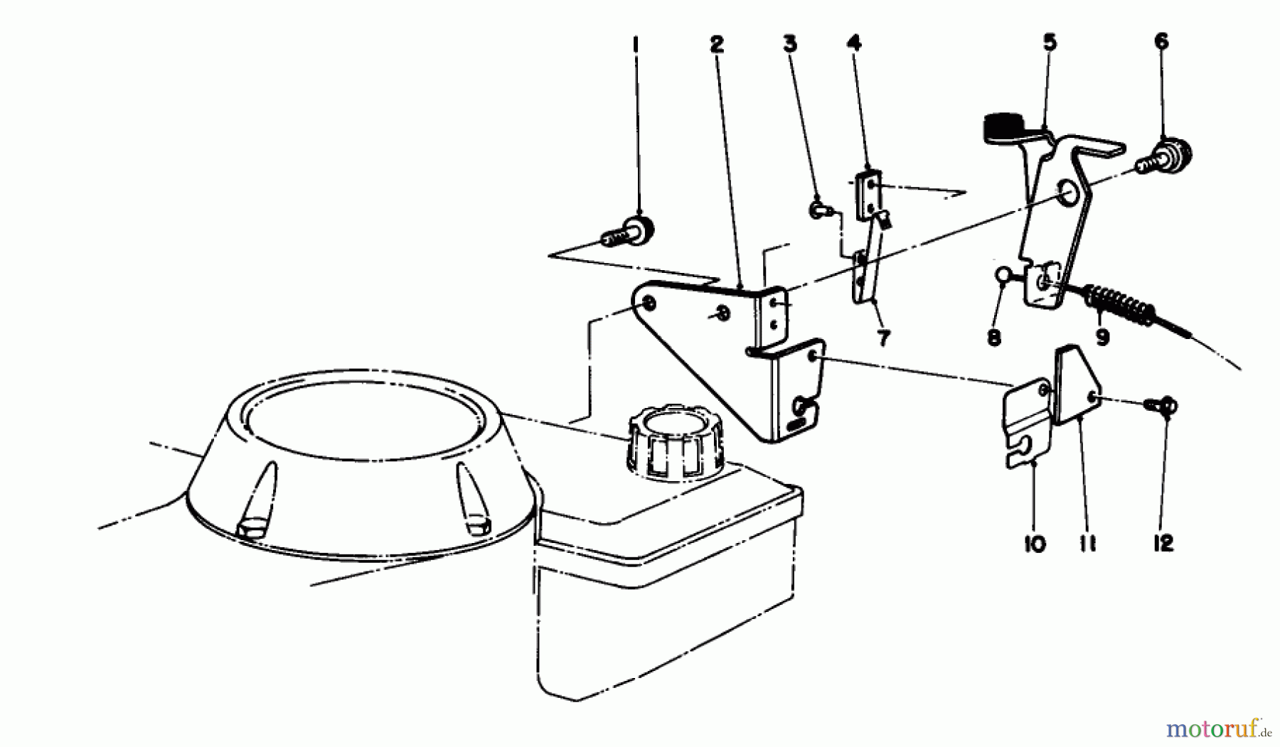  Toro Neu Mowers, Walk-Behind Seite 1 16585 - Toro Lawnmower, 1987 (7000001-7999999) BRAKE ASSEMBLY