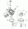 Toro 16775 - Lawnmower, 1987 (7000001-7999999) Pièces détachées CARBURETOR NO. 632098