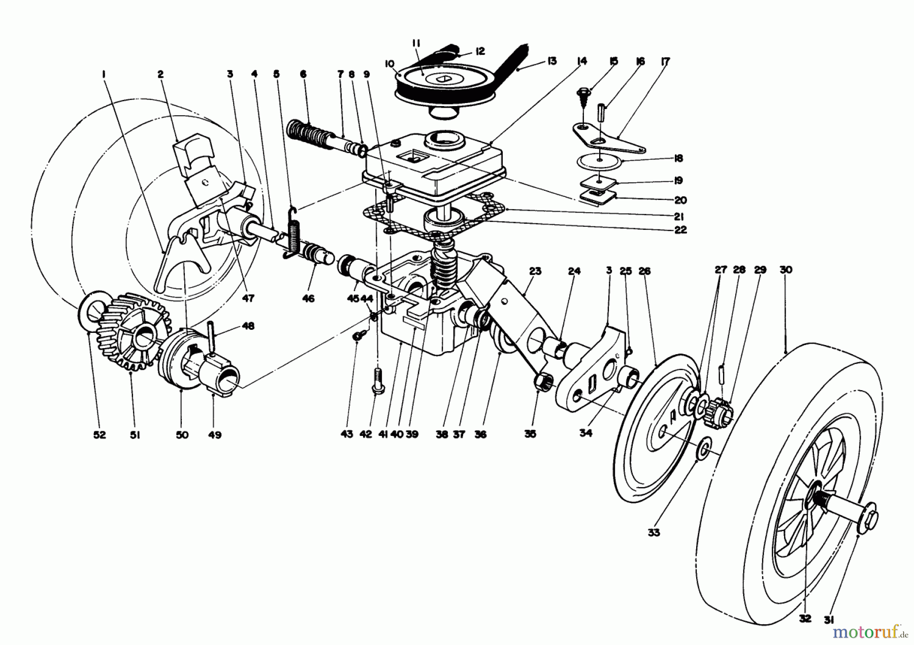  Toro Neu Mowers, Walk-Behind Seite 1 16793 - Toro Lawnmower, 1988 (8000001-8999999) GEAR CASE ASSEMBLY