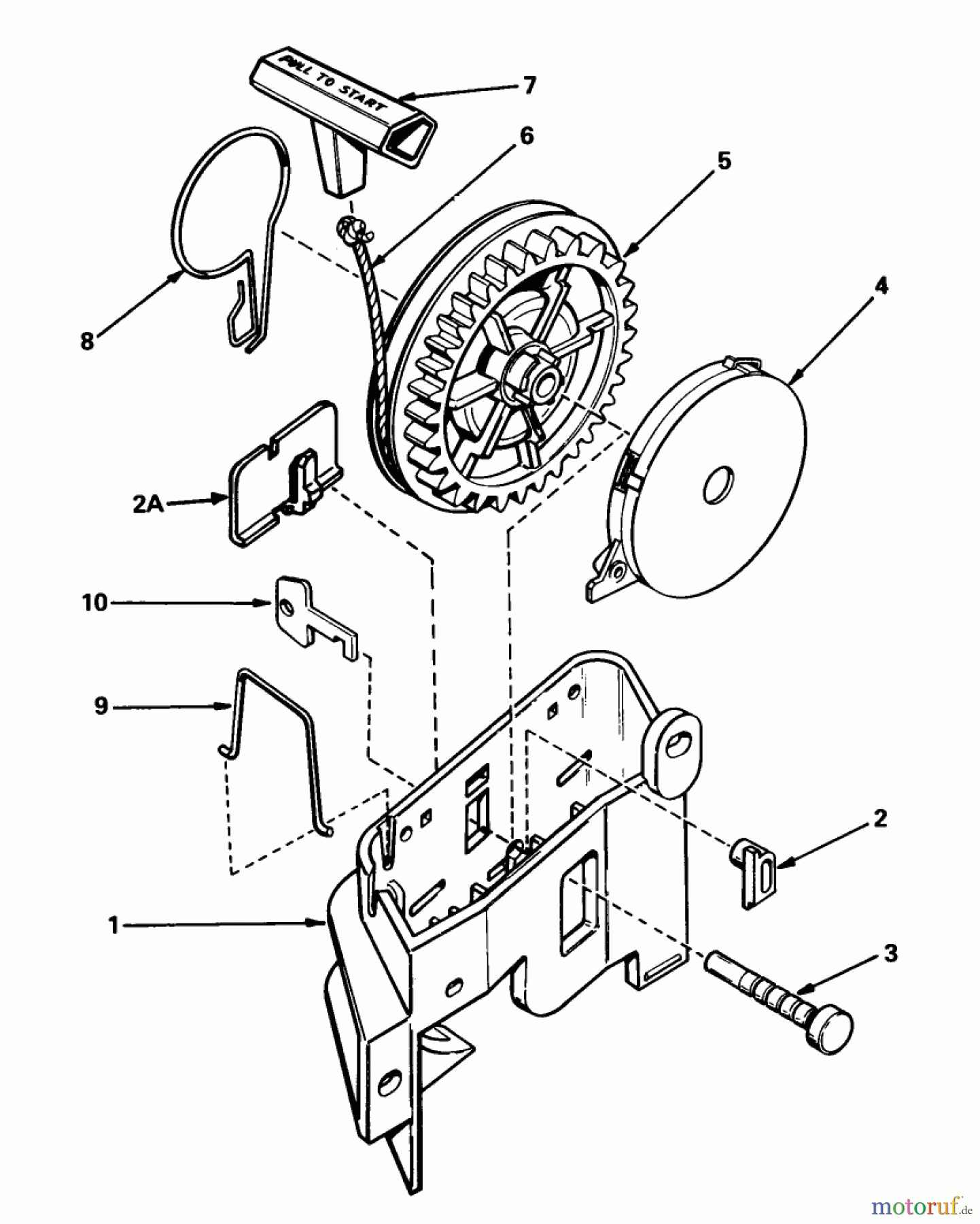  Toro Neu Mowers, Walk-Behind Seite 1 18005 - Toro Lawnmower, 1982 (2000001-2999999) REWIND STARTER NO. 590531