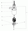 Toro 19225 - Whirlwind Lawnmower, 1970 (0000001-0999999) Pièces détachées STARTER MOTOR AND PINION