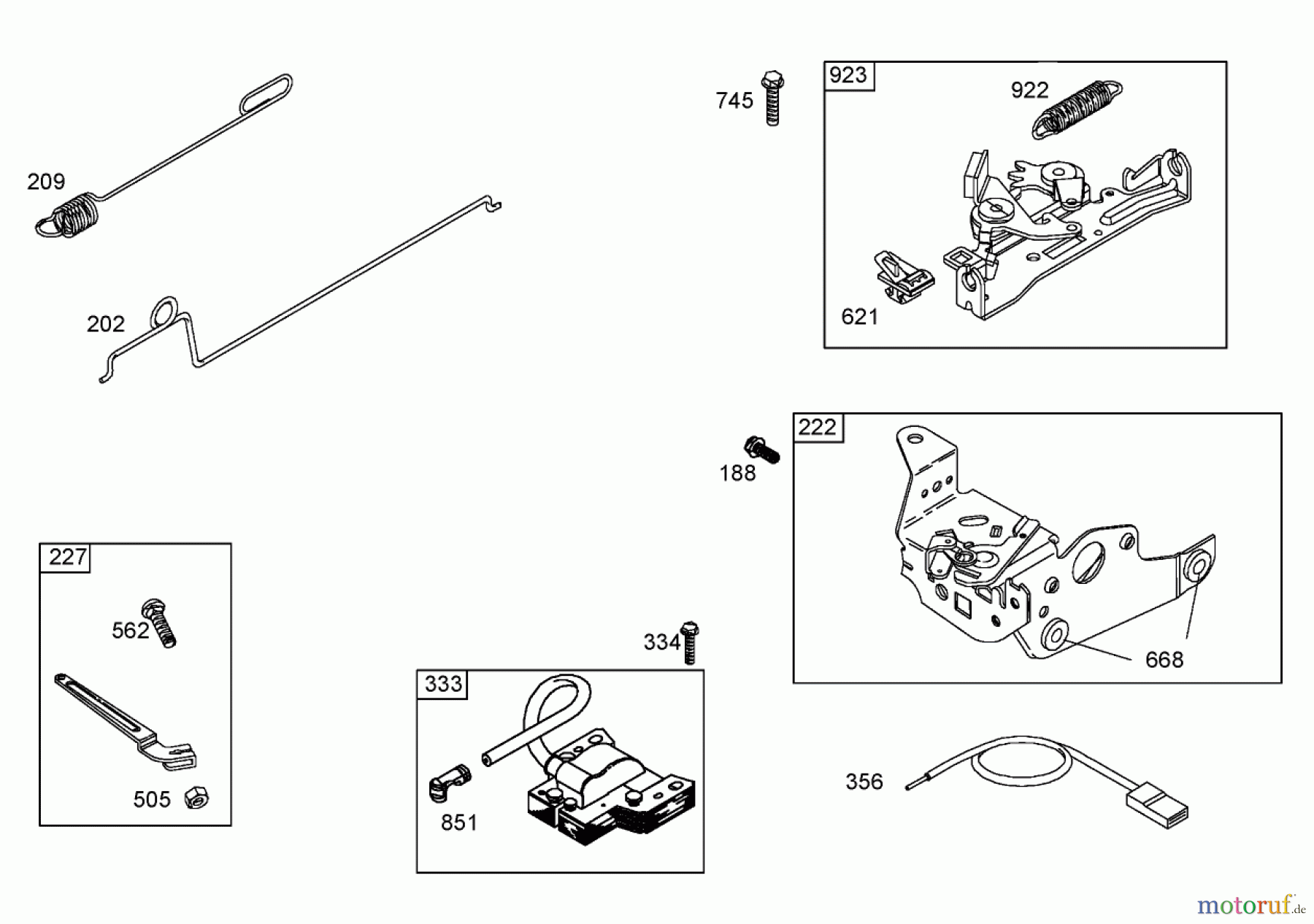  Toro Neu Mowers, Walk-Behind Seite 1 20053 - Toro Super Recycler Lawn Mower, 2006 (260000001-260999999) GOVERNOR ASSEMBLY BRIGGS AND STRATTON 125K02-0189-E1