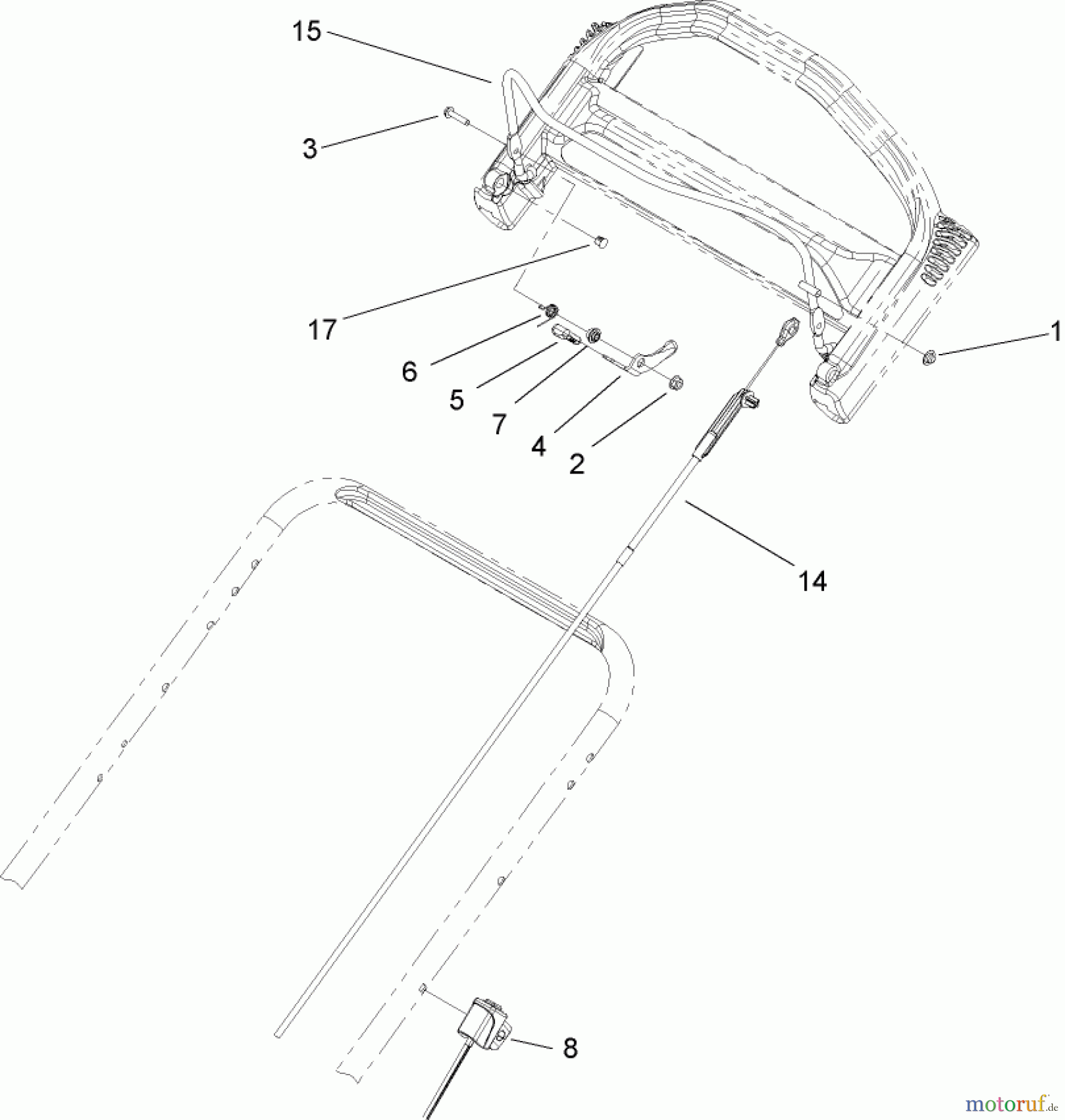  Toro Neu Mowers, Walk-Behind Seite 1 20056 - Toro Super Recycler Lawn Mower, 2005 (250000001-250999999) BRAKE ASSEMBLY